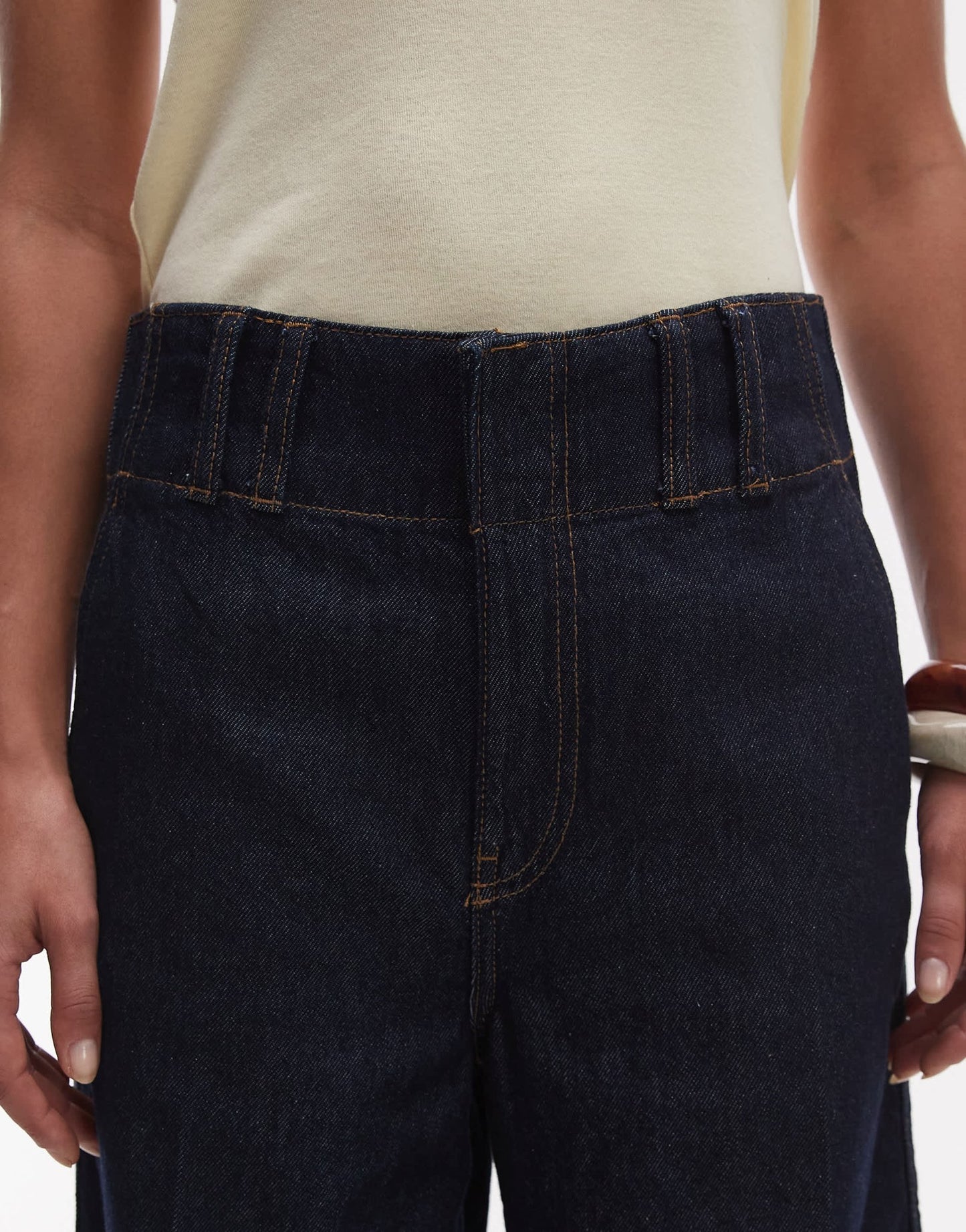 Mango Mar concealed button jeans jean in indigo - ASOS Sample Sale