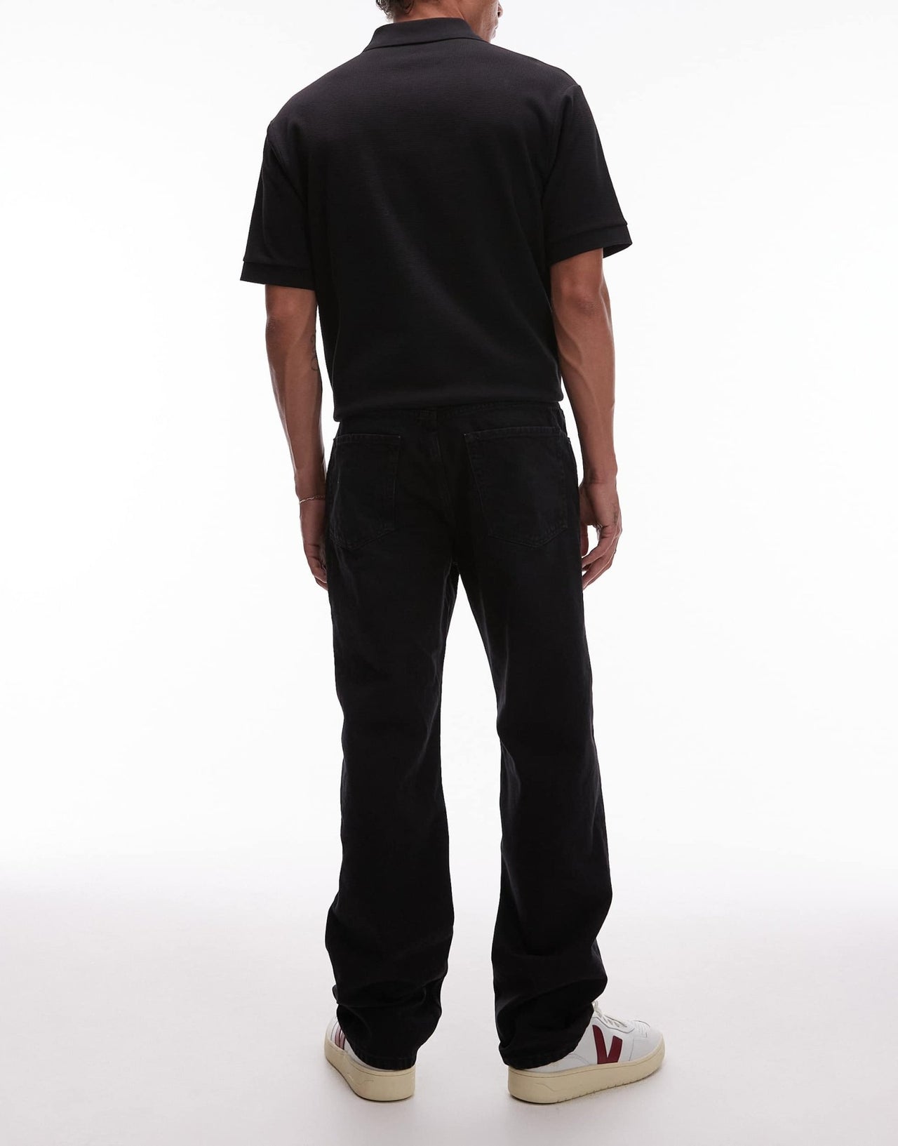 Mango Moby relaxed straight fit jeans in black - ASOS Sample Sale