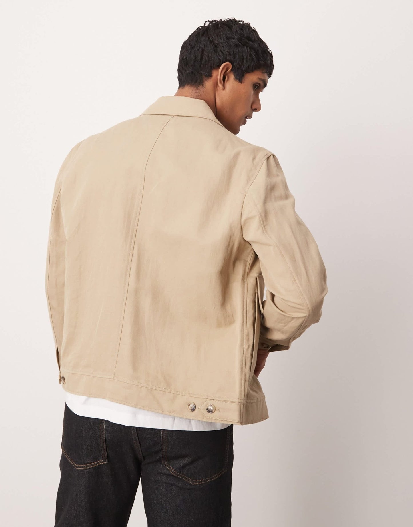 Mango overshirt in tan - ASOS Sample Sale