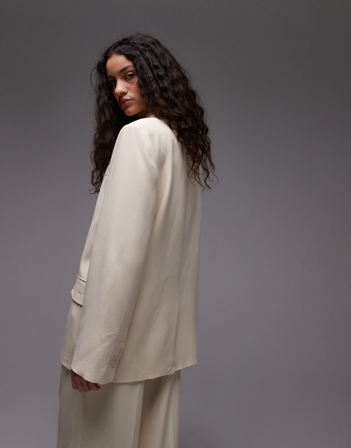 Mango oversized blazer co-ord in pale yellow - ASOS Sample Sale