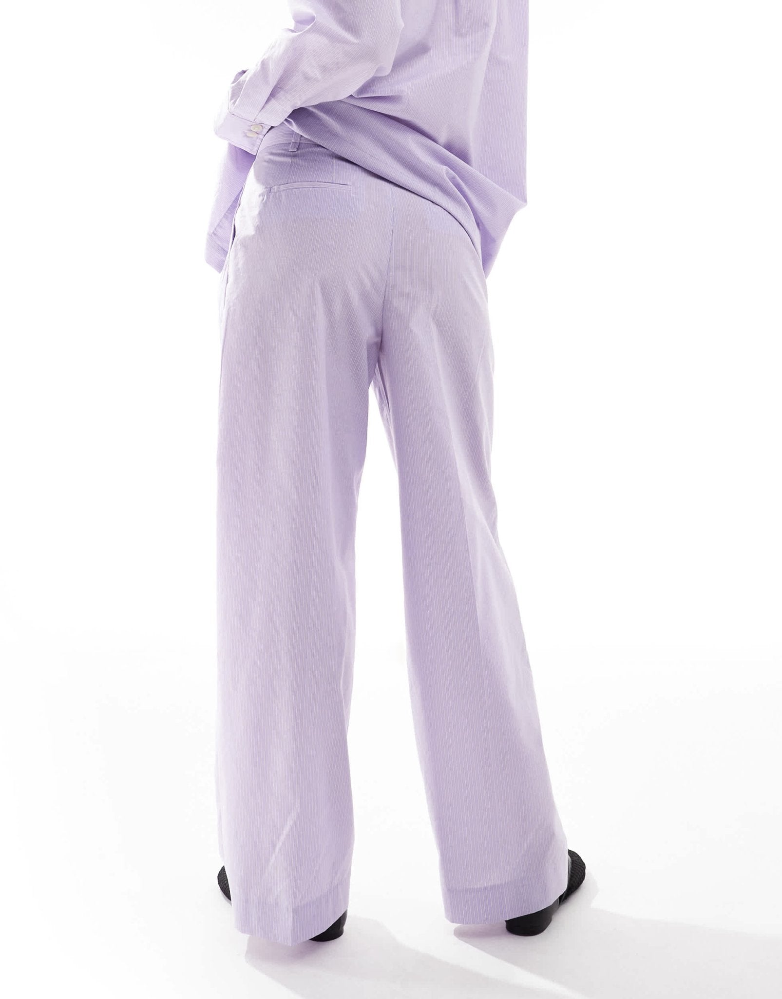 Mango oversized stripe co - ord trousers in lilac - ASOS Sample Sale