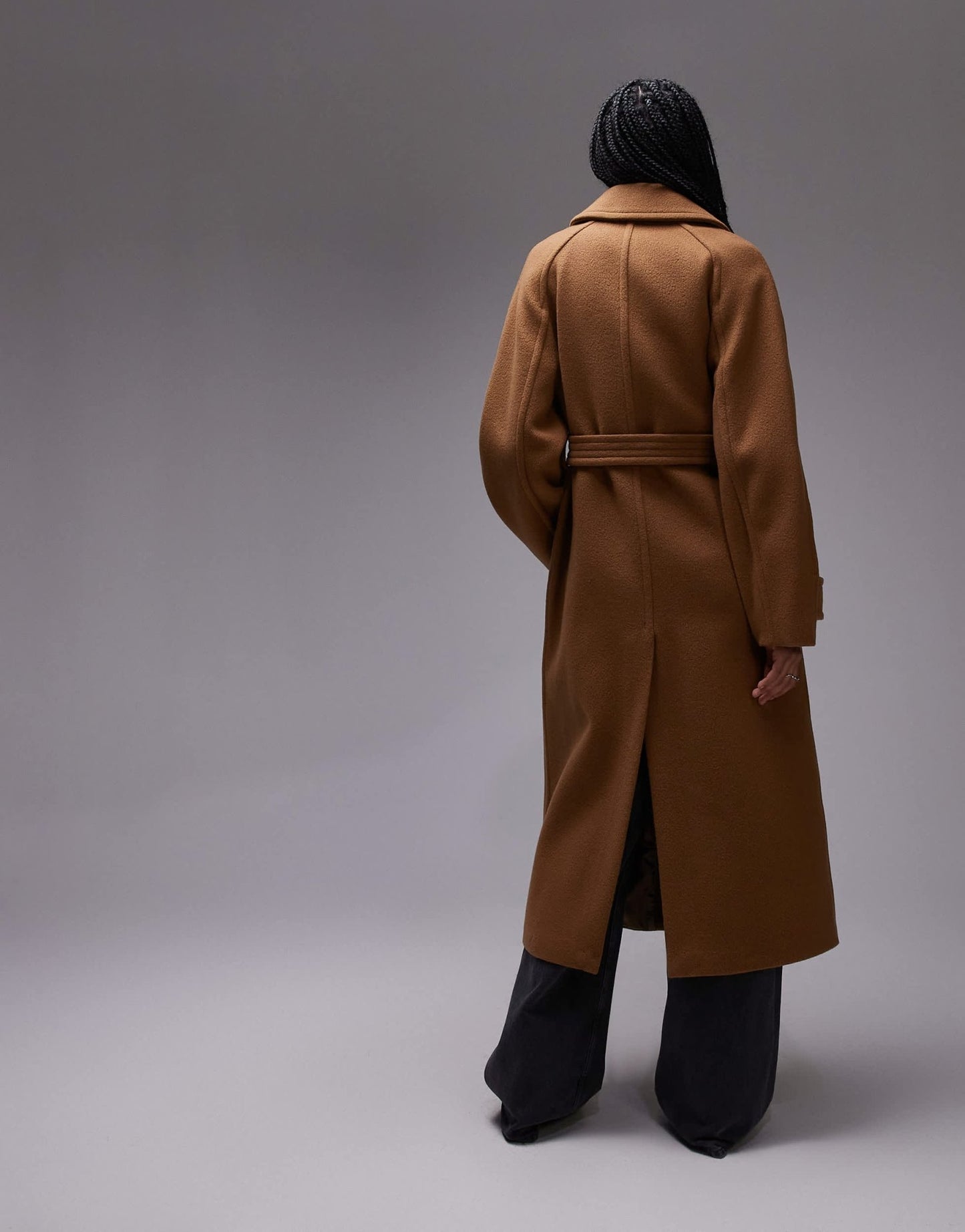 Mango oversized wool jacket in brown - ASOS Sample Sale