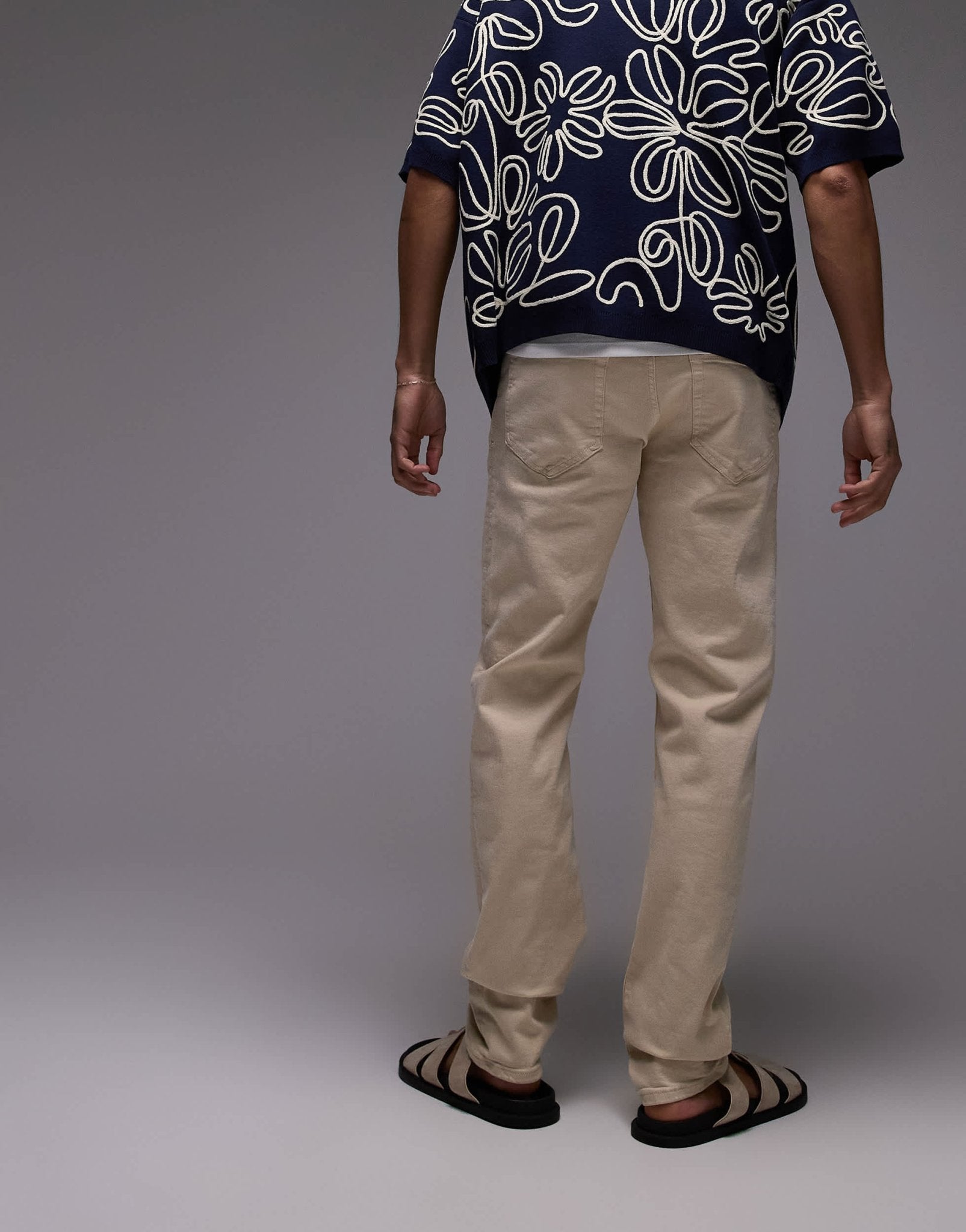Mango Patrick slim fit jeans in light beige - ASOS Sample Sale