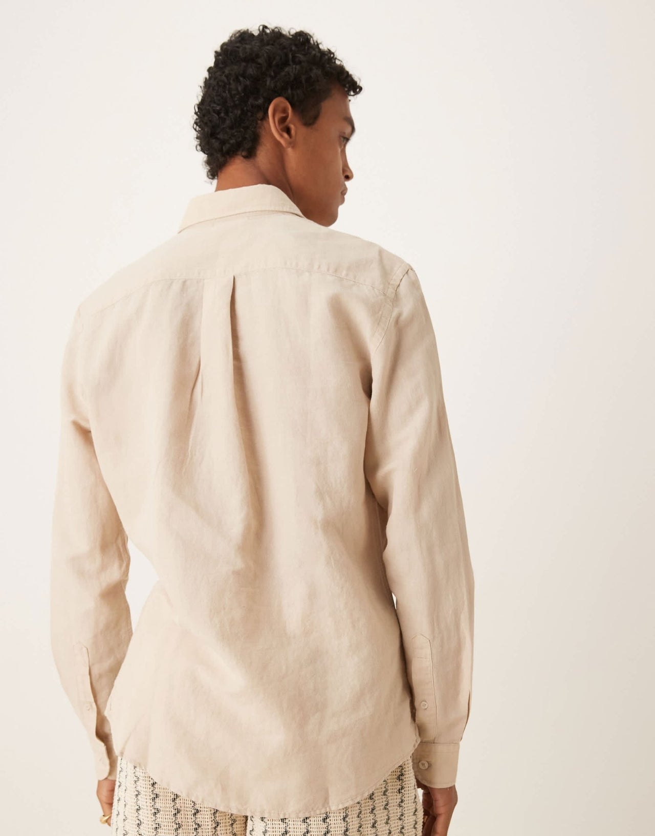 Mango premium linen shirt in pale yellow - ASOS Sample Sale