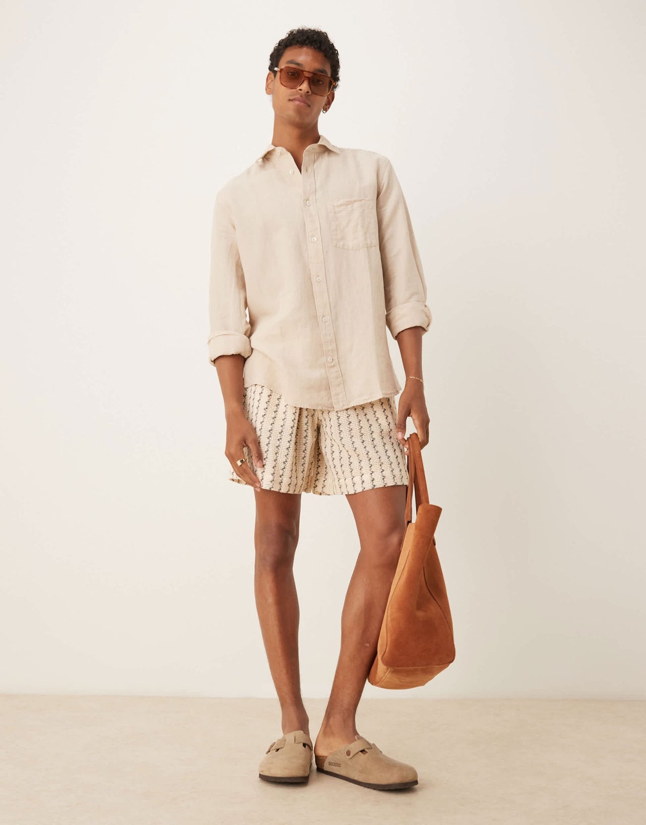 Mango premium linen shirt in pale yellow - ASOS Sample Sale