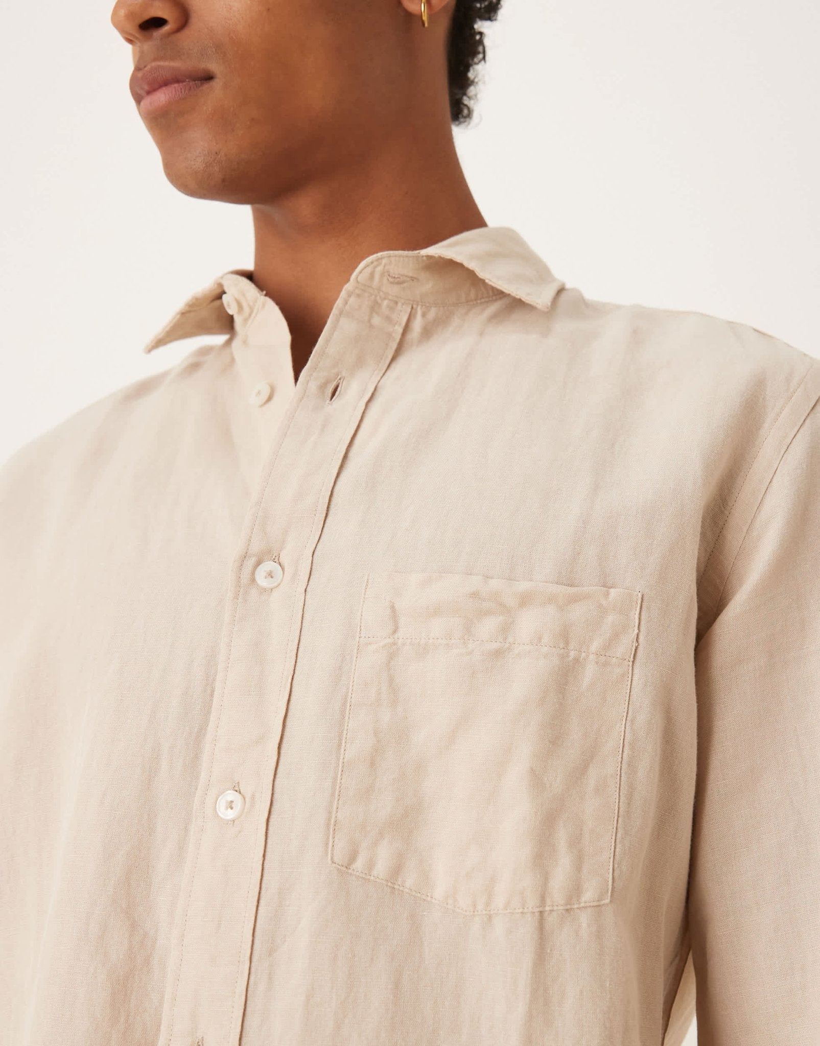 Mango premium linen shirt in pale yellow - ASOS Sample Sale