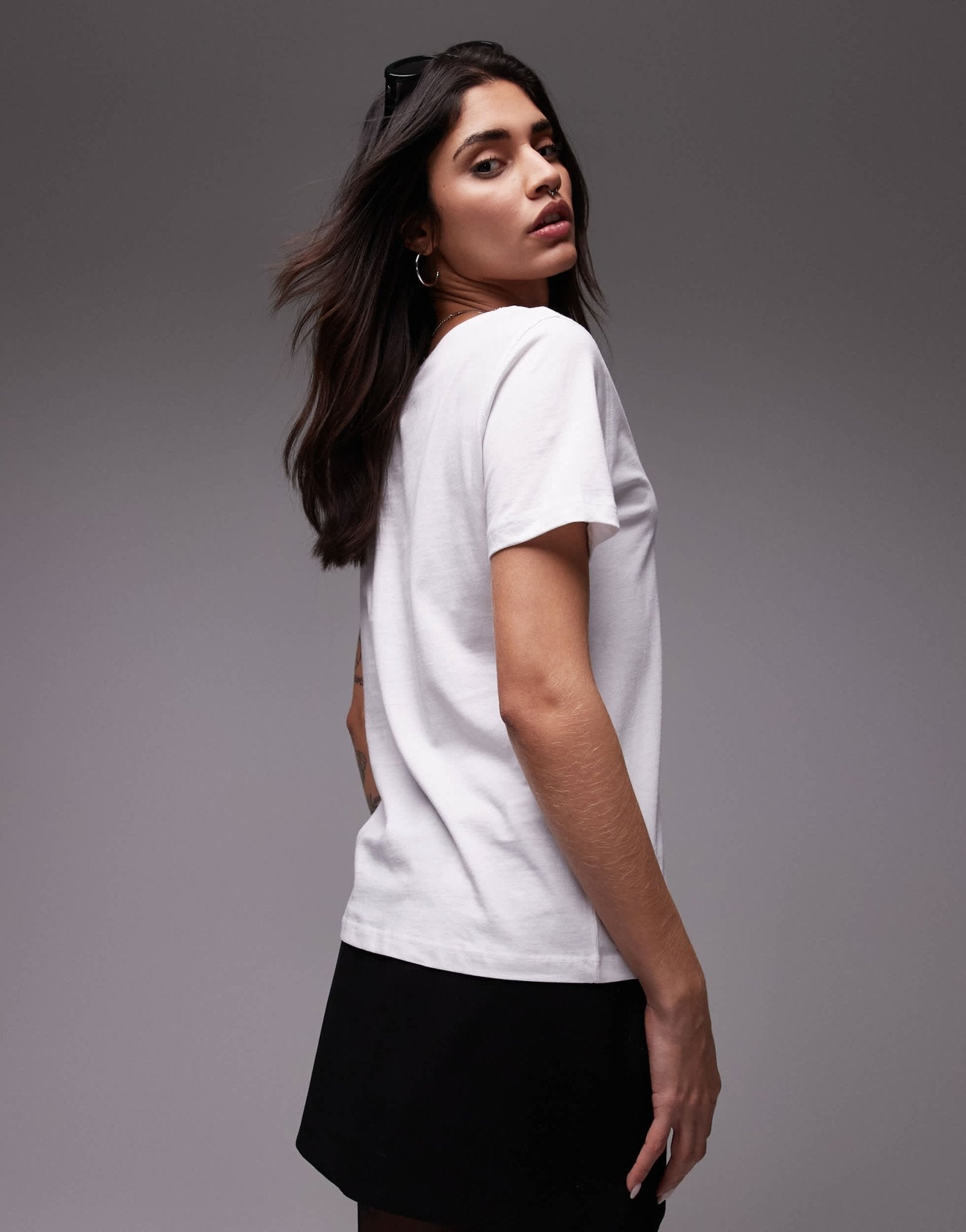 Mango round neck t-shirt in white - ASOS Sample Sale