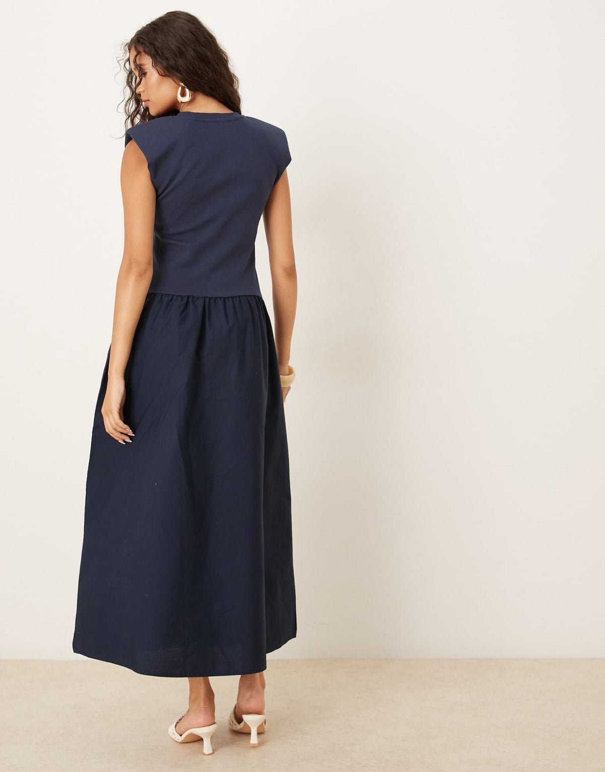 Mango sleeveless knitted dress in navy - ASOS Sample Sale