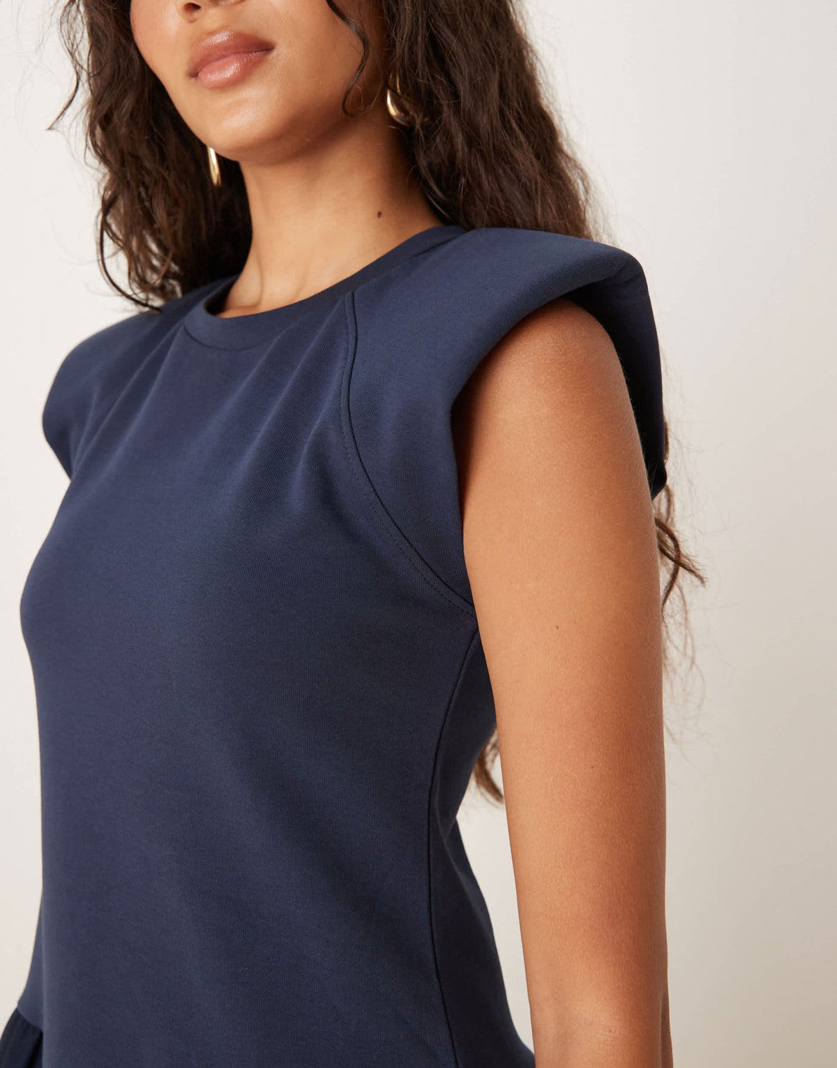 Mango sleeveless knitted dress in navy - ASOS Sample Sale