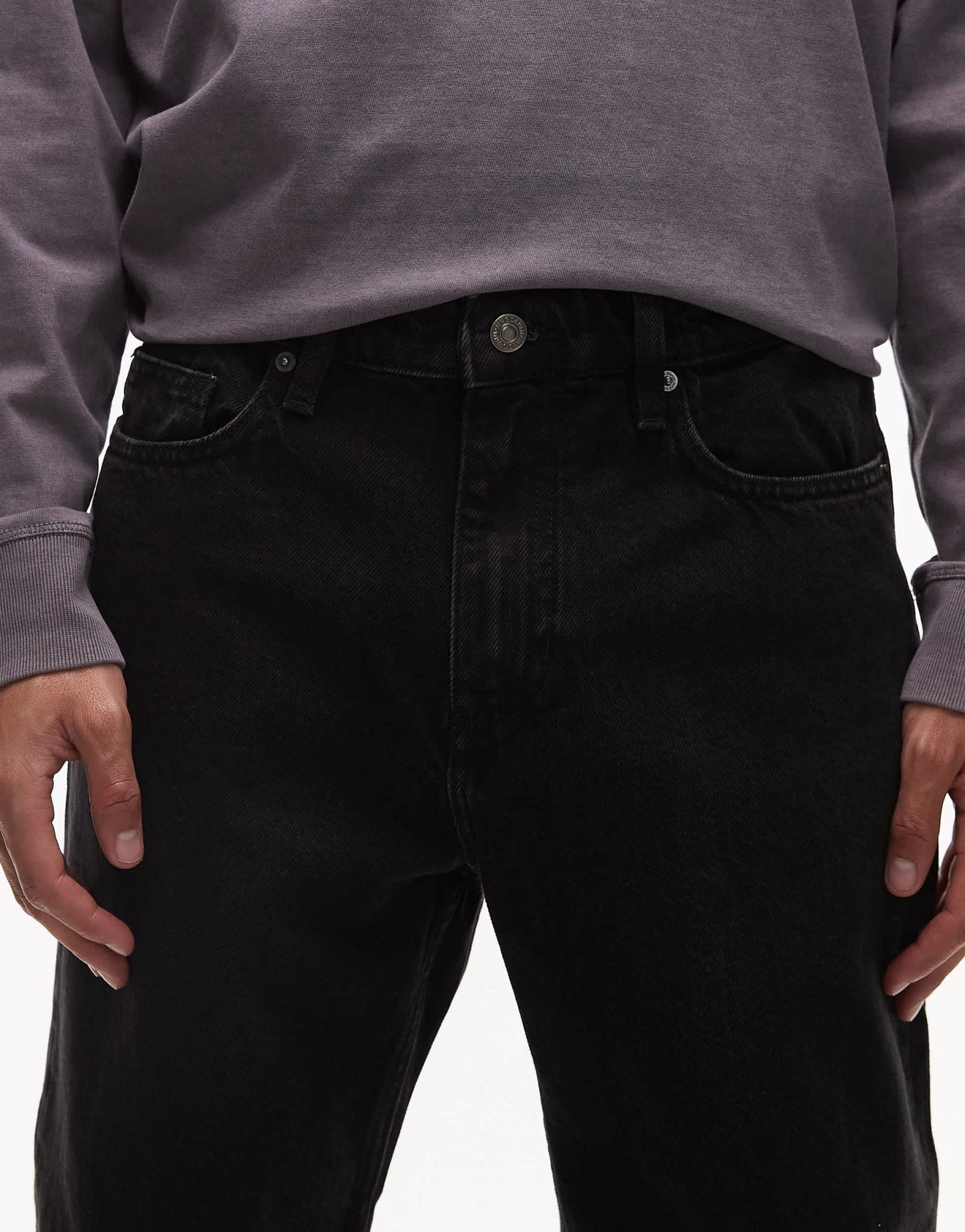 Mango slim fit jeans in black - ASOS Sample Sale