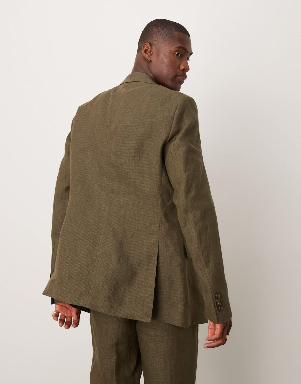 Mango slim fit linen suit blazer in green co-ord 17 - ASOS Sample Sale