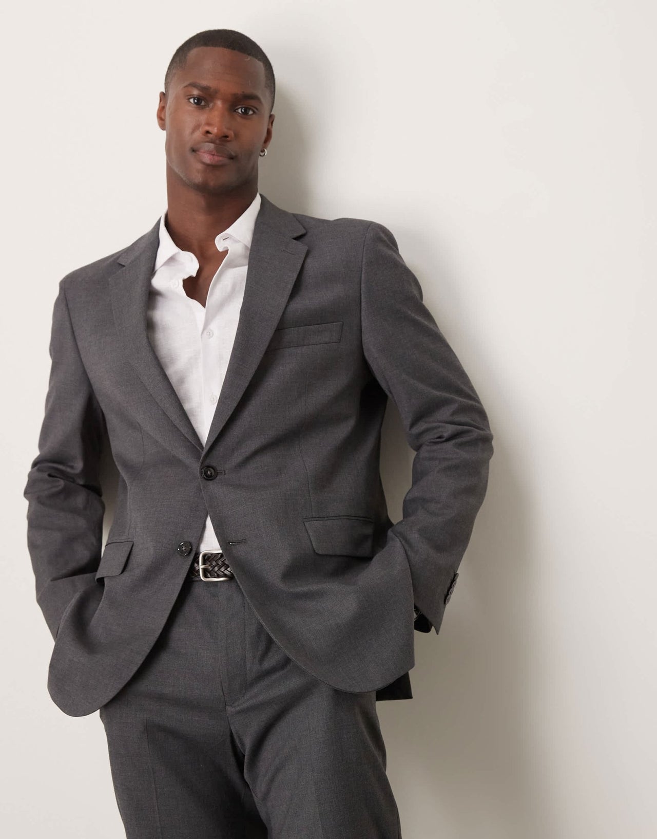Mango slim fit suit blazer in slate grey co - ord - ASOS Sample Sale
