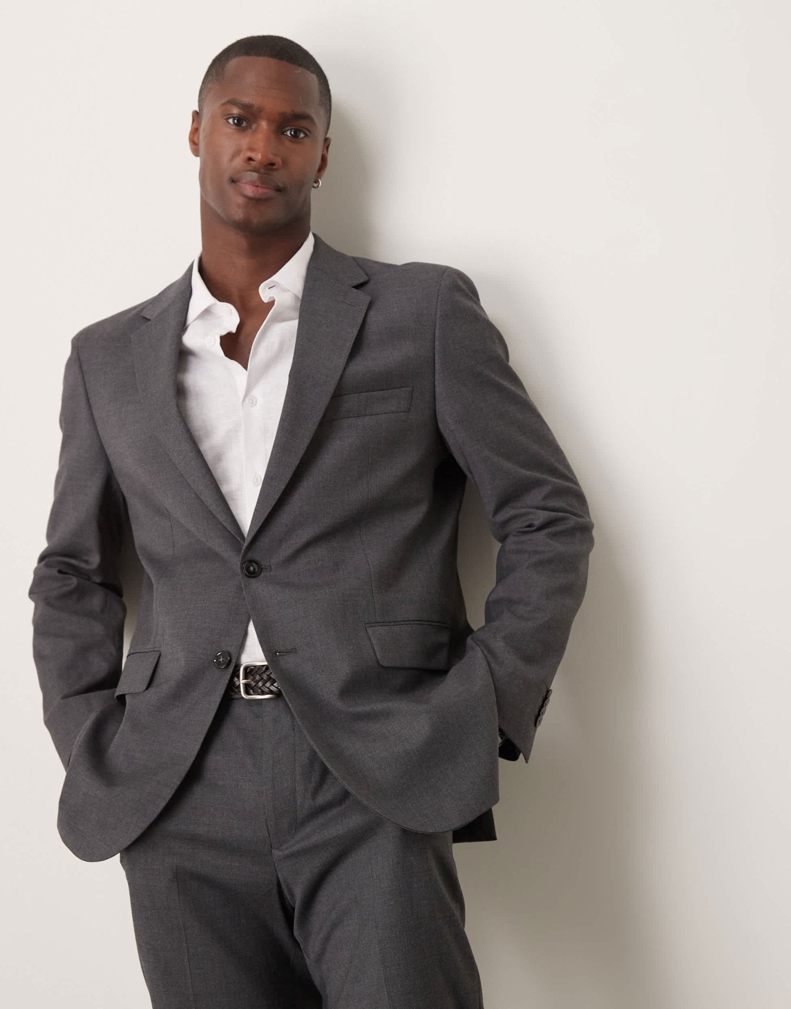 Mango slim fit suit blazer in slate grey co - ord - ASOS Sample Sale