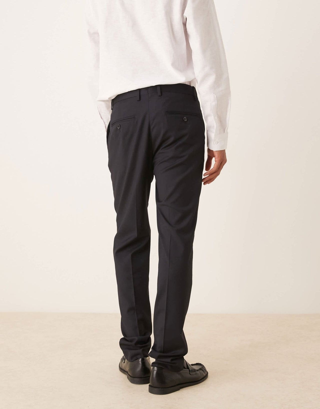 Mango slim fit suit trouser co - ord in navy - ASOS Sample Sale