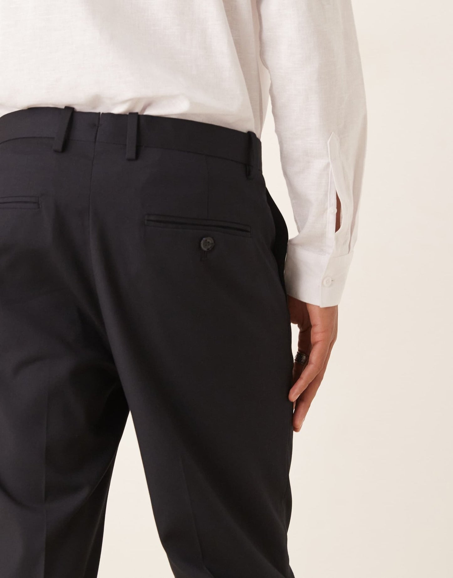 Mango slim fit suit trouser co - ord in navy - ASOS Sample Sale