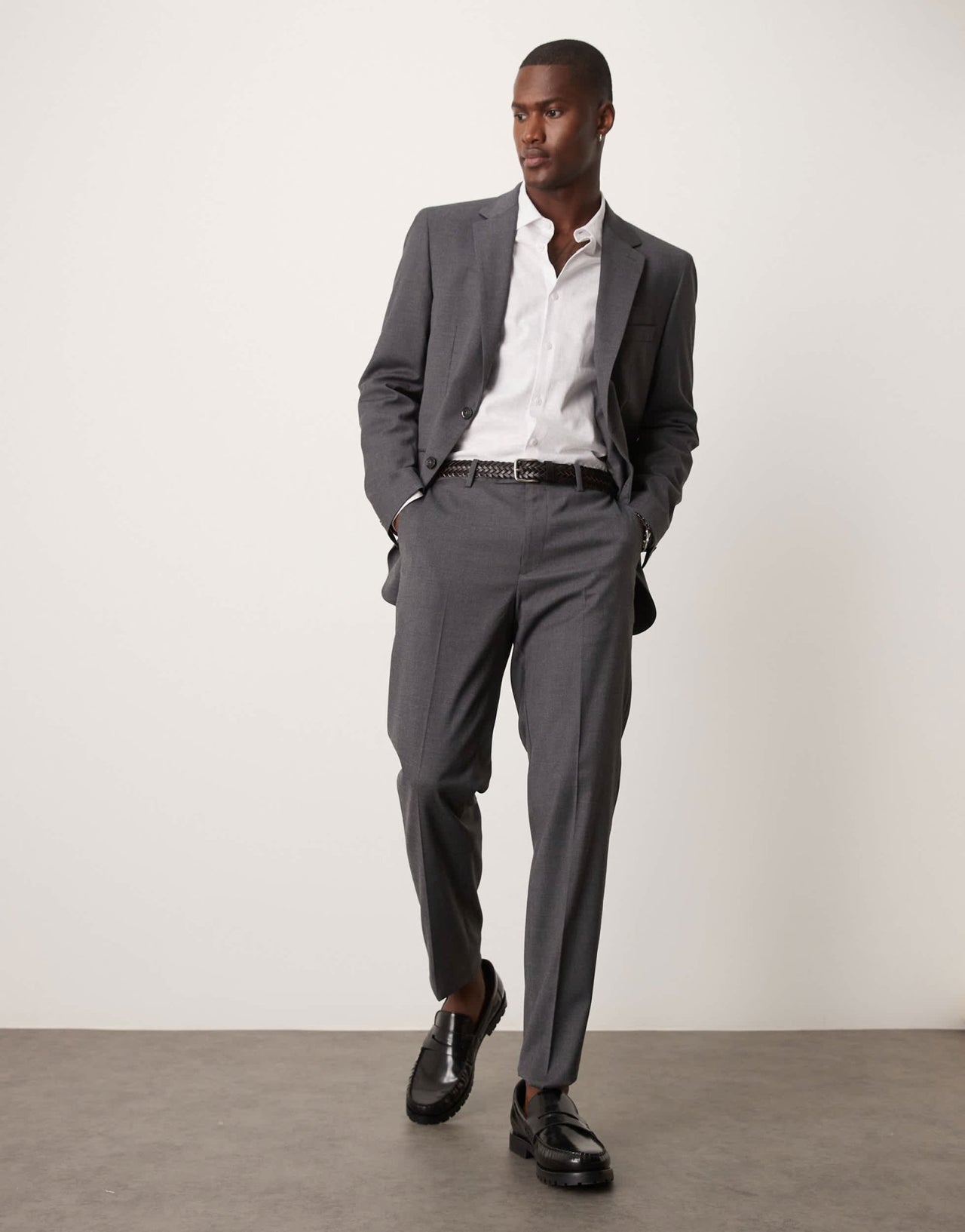 Mango slim fit suit trouser in slate grey co - ord - ASOS Sample Sale