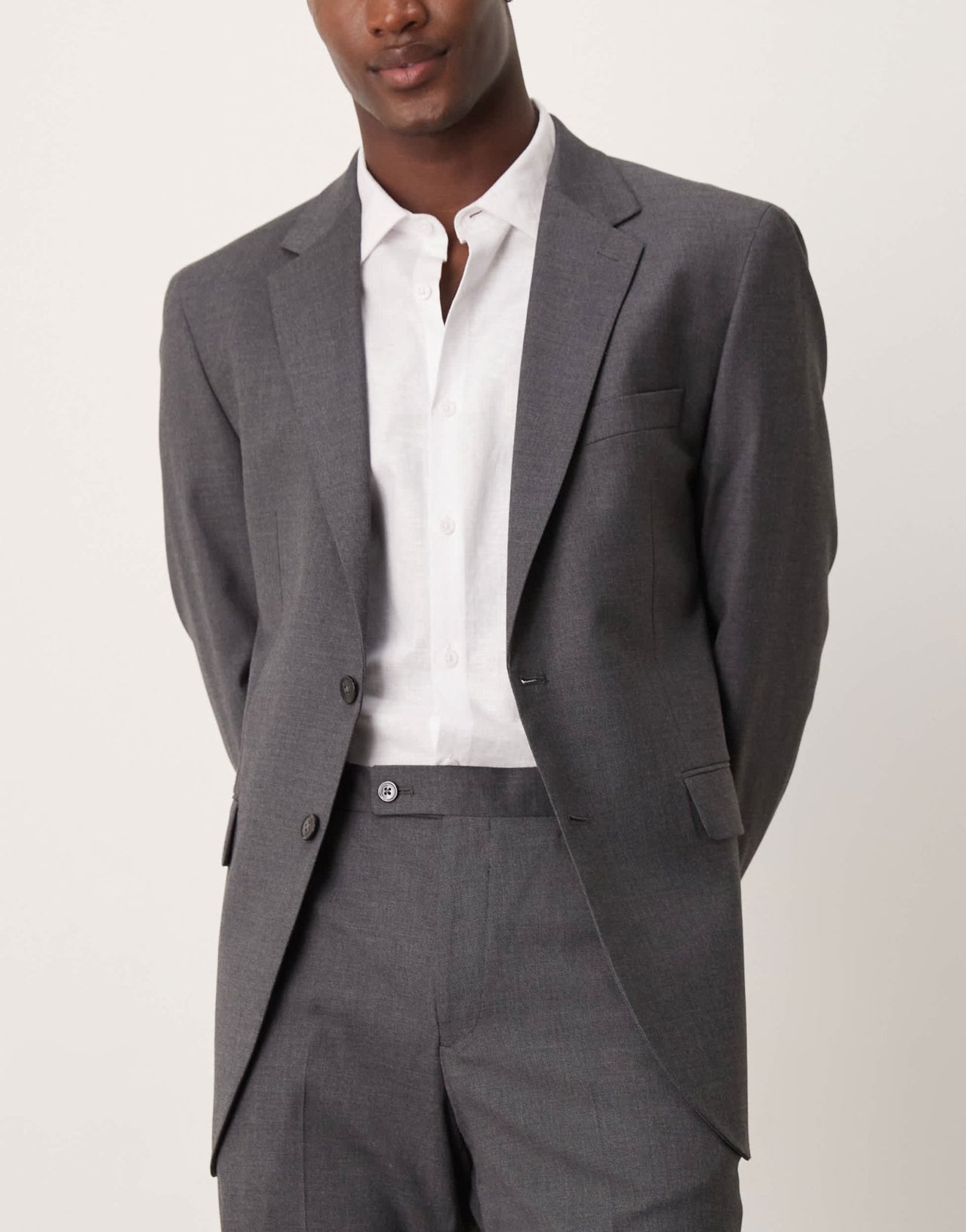 Mango slim fit suit trouser in slate grey co - ord - ASOS Sample Sale