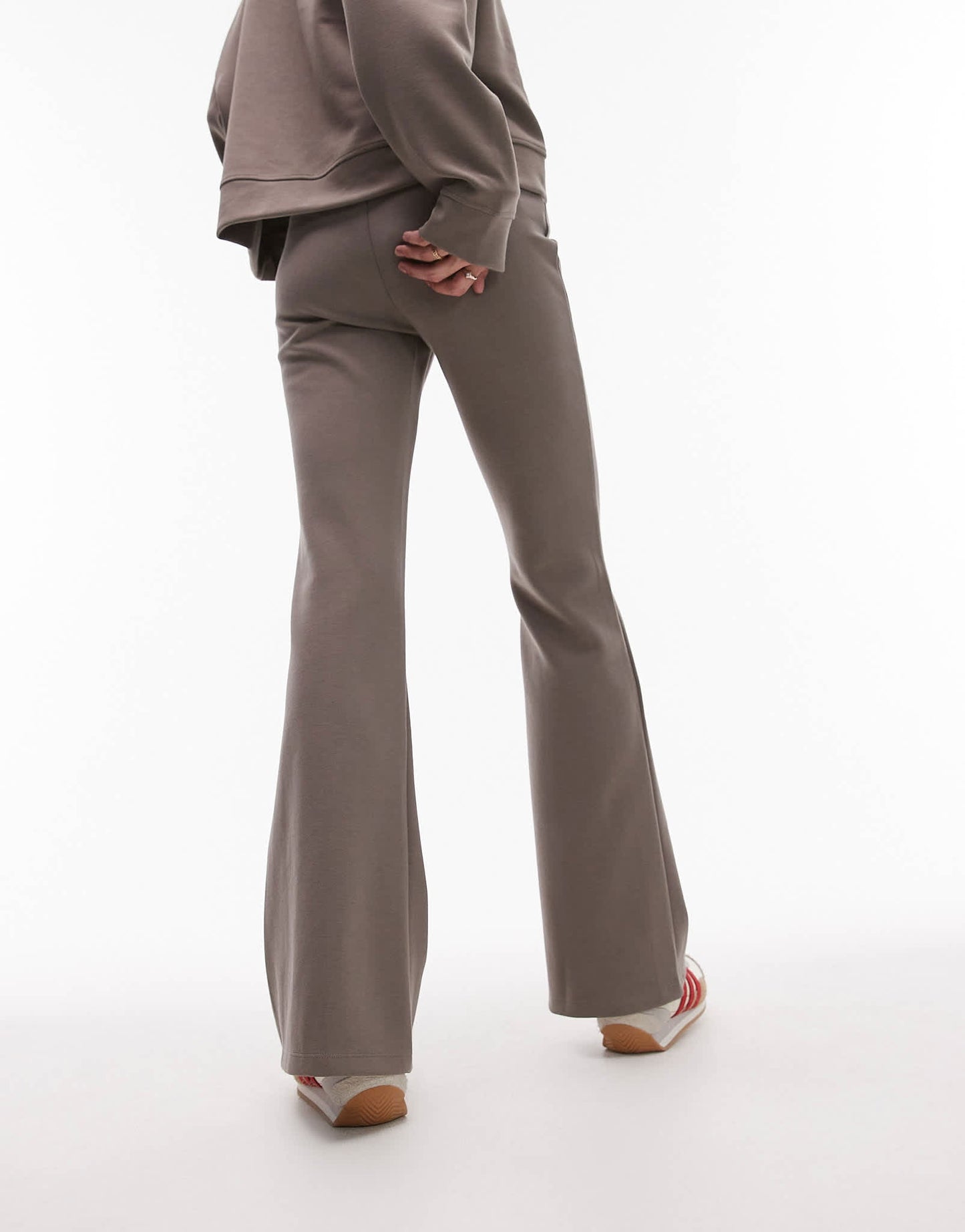 Mango soft touch flared jogger co-ord in light brown - ASOS Sample Sale