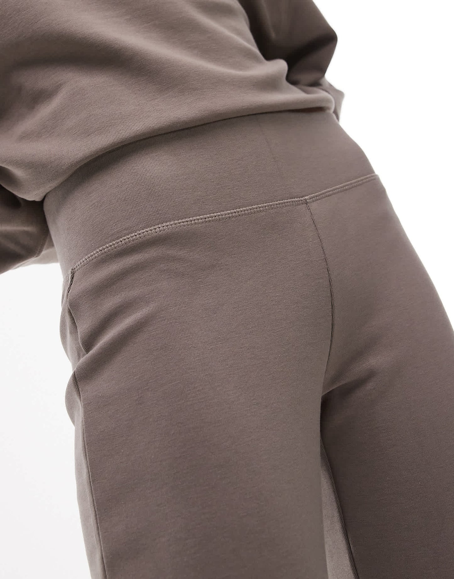 Mango soft touch flared jogger co-ord in light brown - ASOS Sample Sale