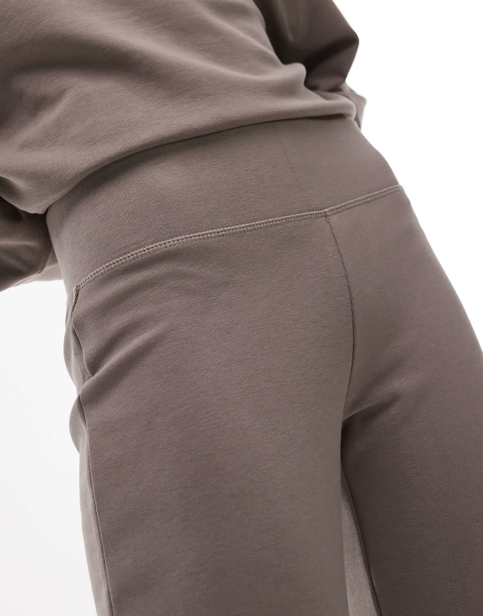 Mango soft touch flared jogger co-ord in light brown - ASOS Sample Sale