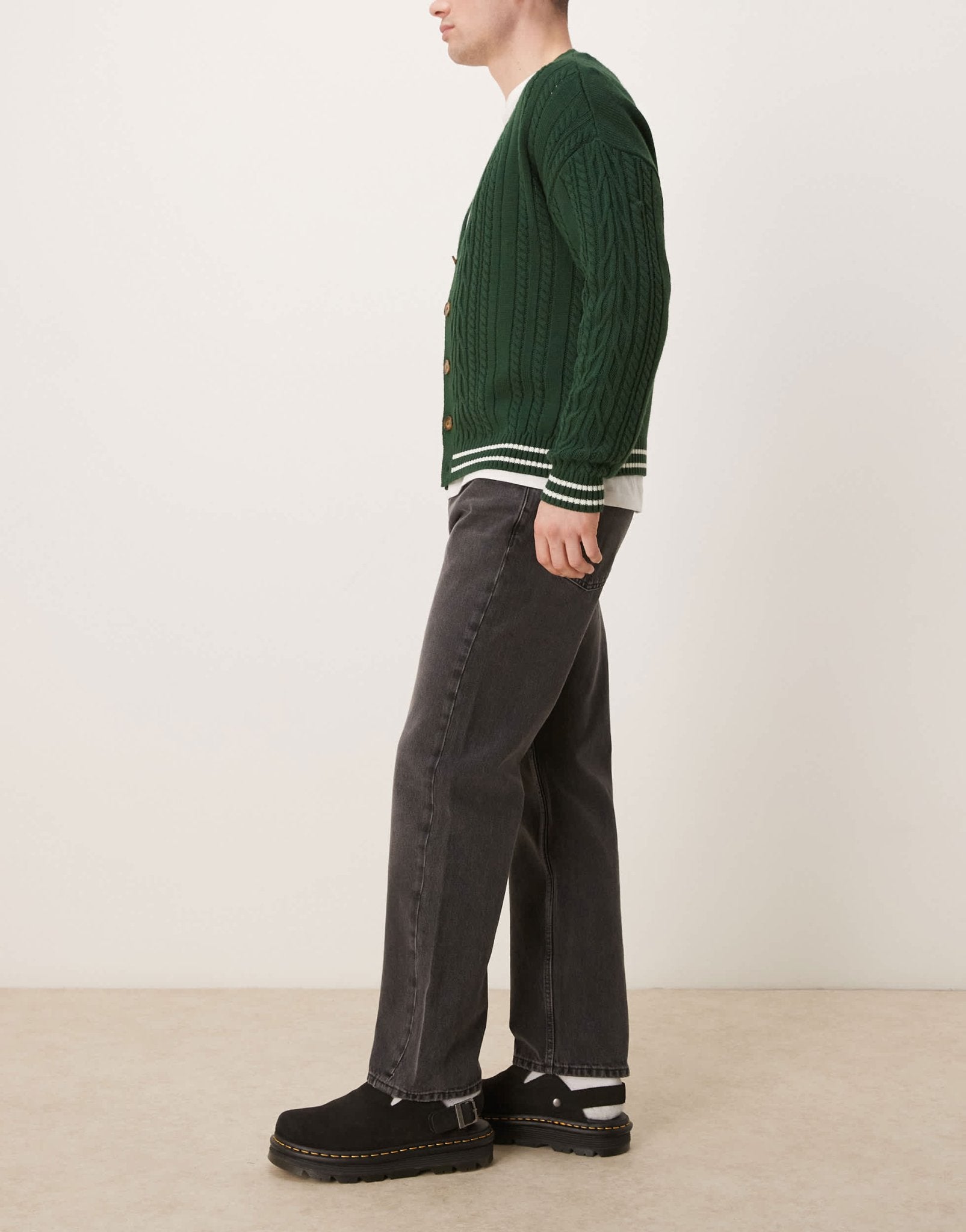 Mango straight fit jeans in washed black - ASOS Sample Sale