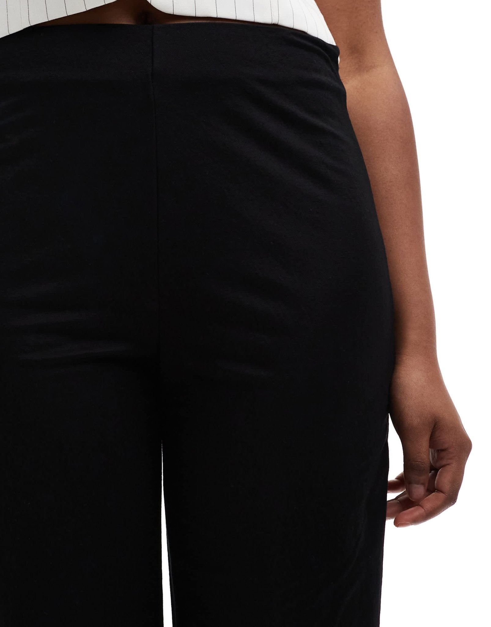 Mango straight leg slouchy tailored trousers in black - ASOS Sample Sale