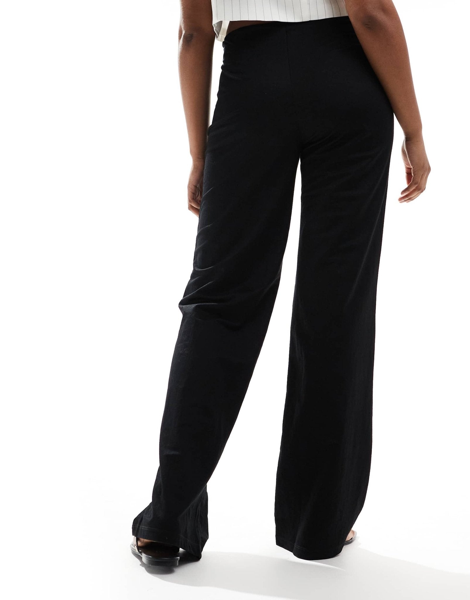 Mango straight leg slouchy tailored trousers in black - ASOS Sample Sale