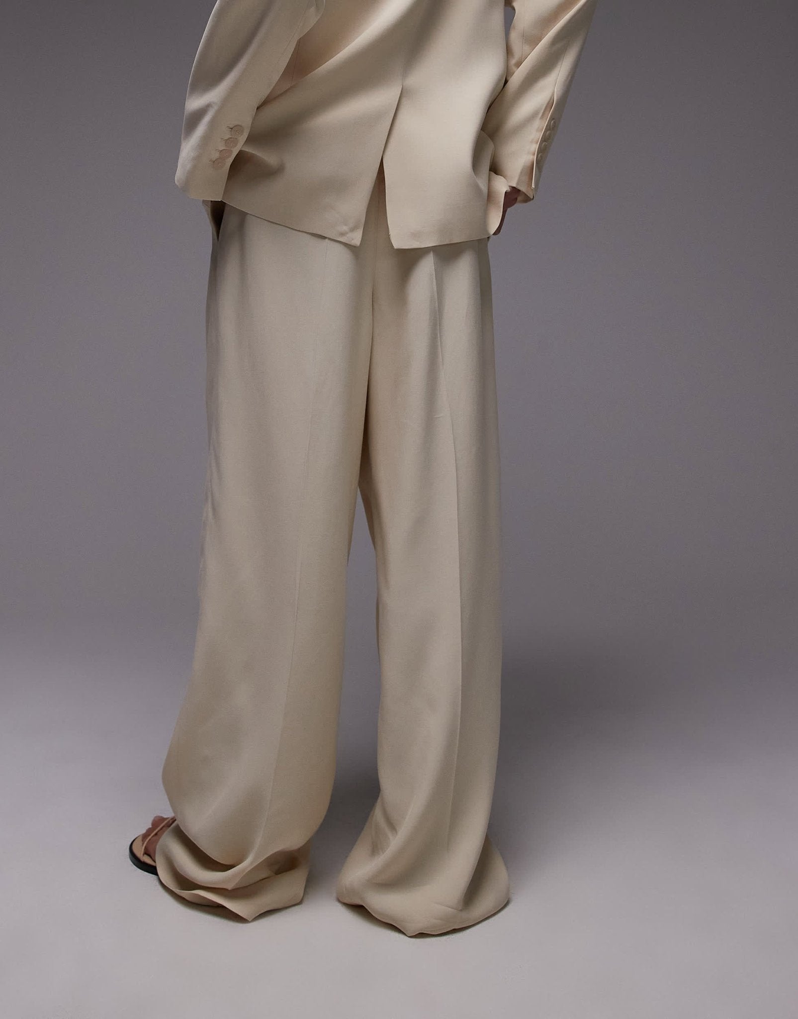 Mango straight leg tailored trouser co - ord in pale yellow - ASOS Sample Sale