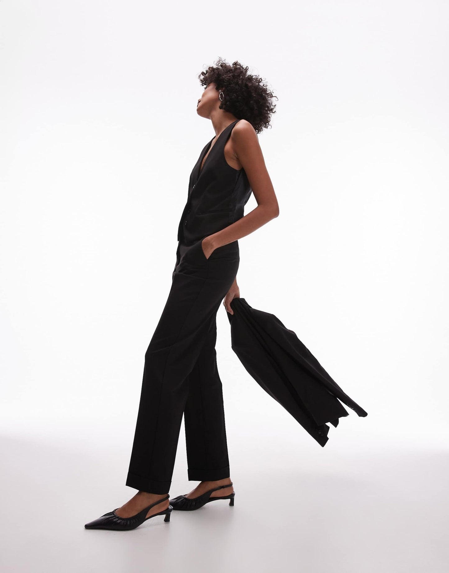 Mango suit slim trouser co - ord in black - ASOS Sample Sale