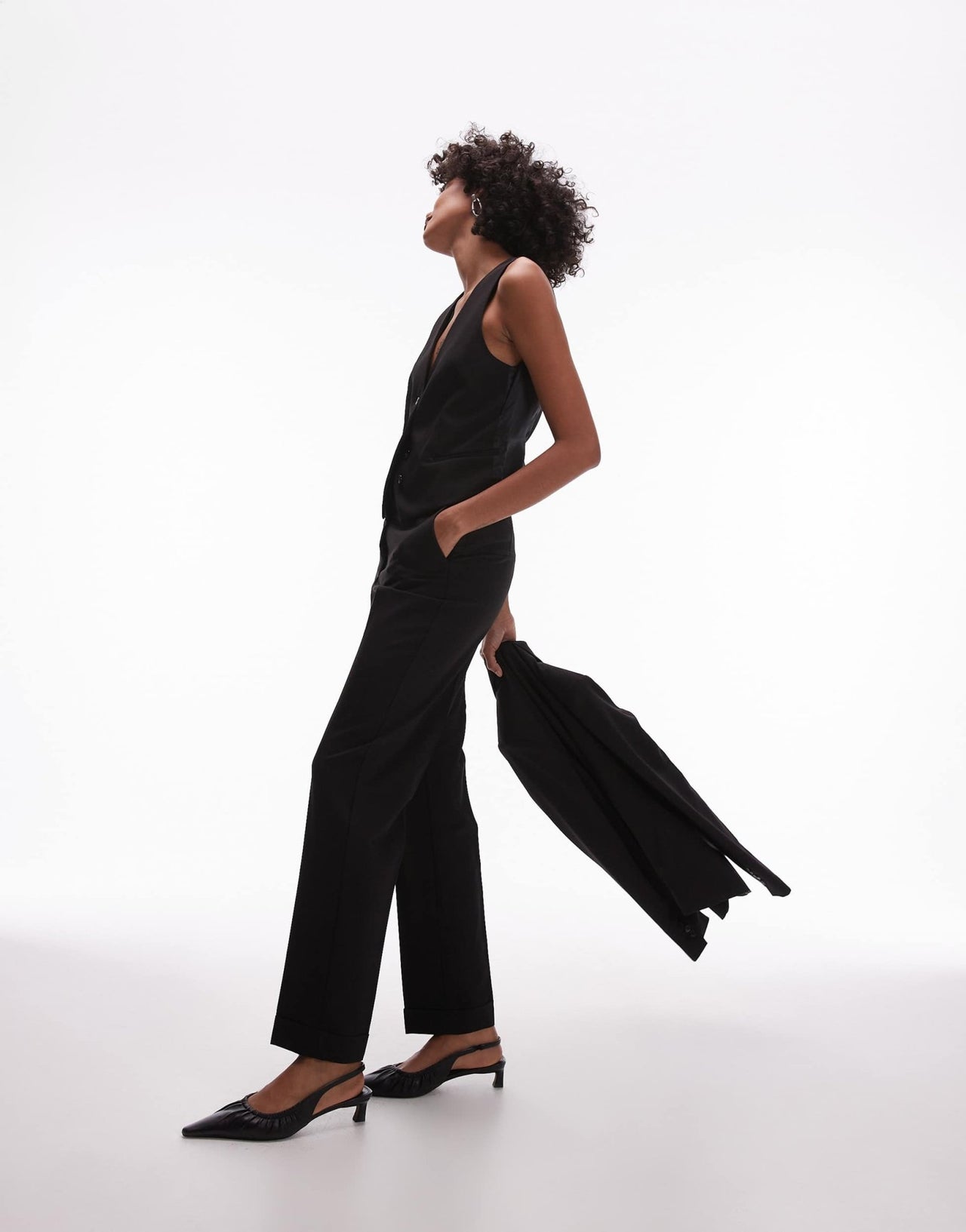 Mango suit slim trouser co - ord in black - ASOS Sample Sale