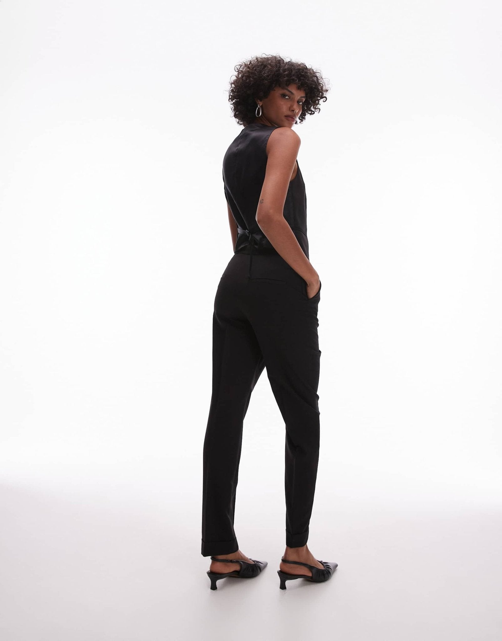 Mango suit slim trouser co - ord in black - ASOS Sample Sale