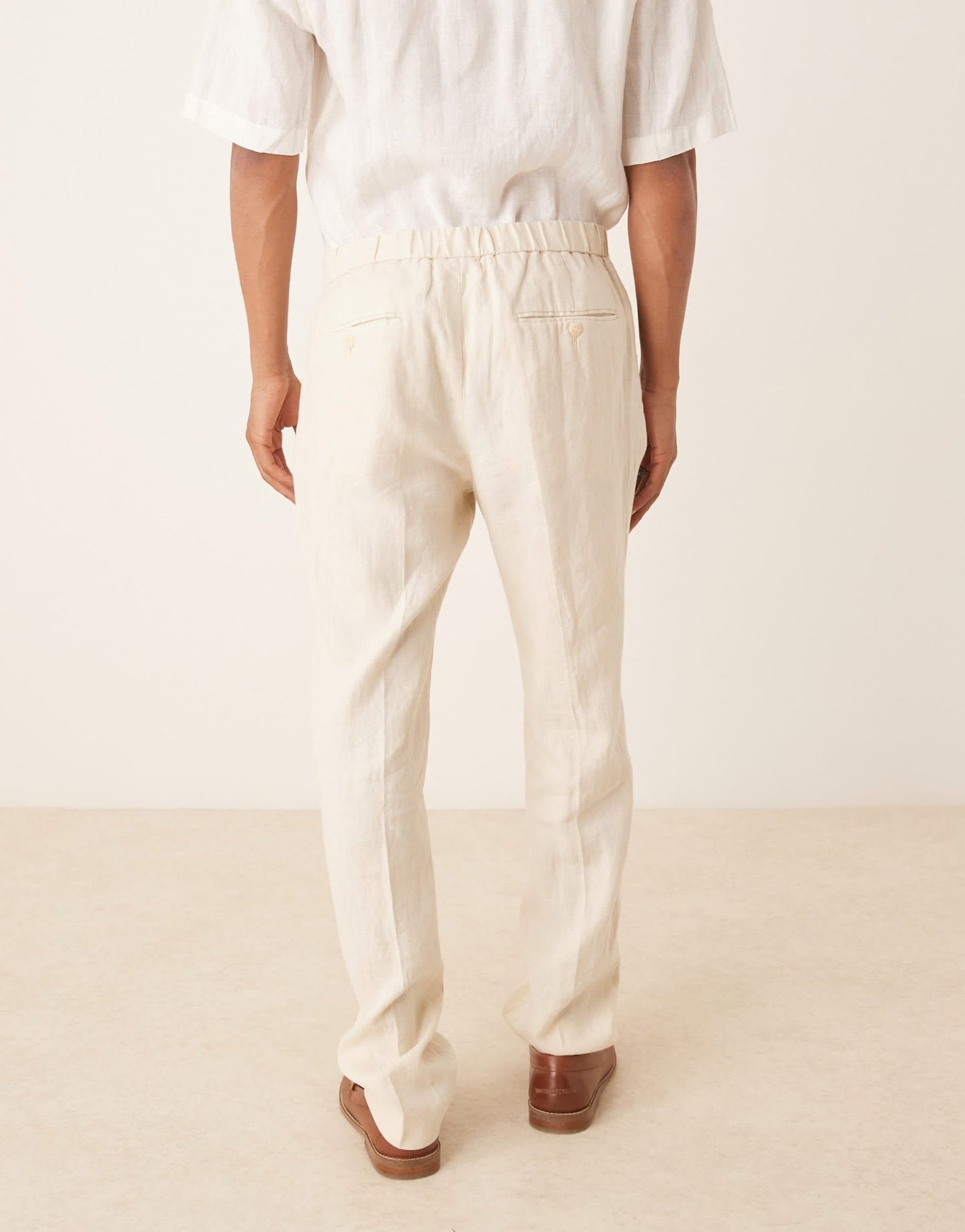 Mango tailored linen trouser co - ord in ecru - ASOS Sample Sale