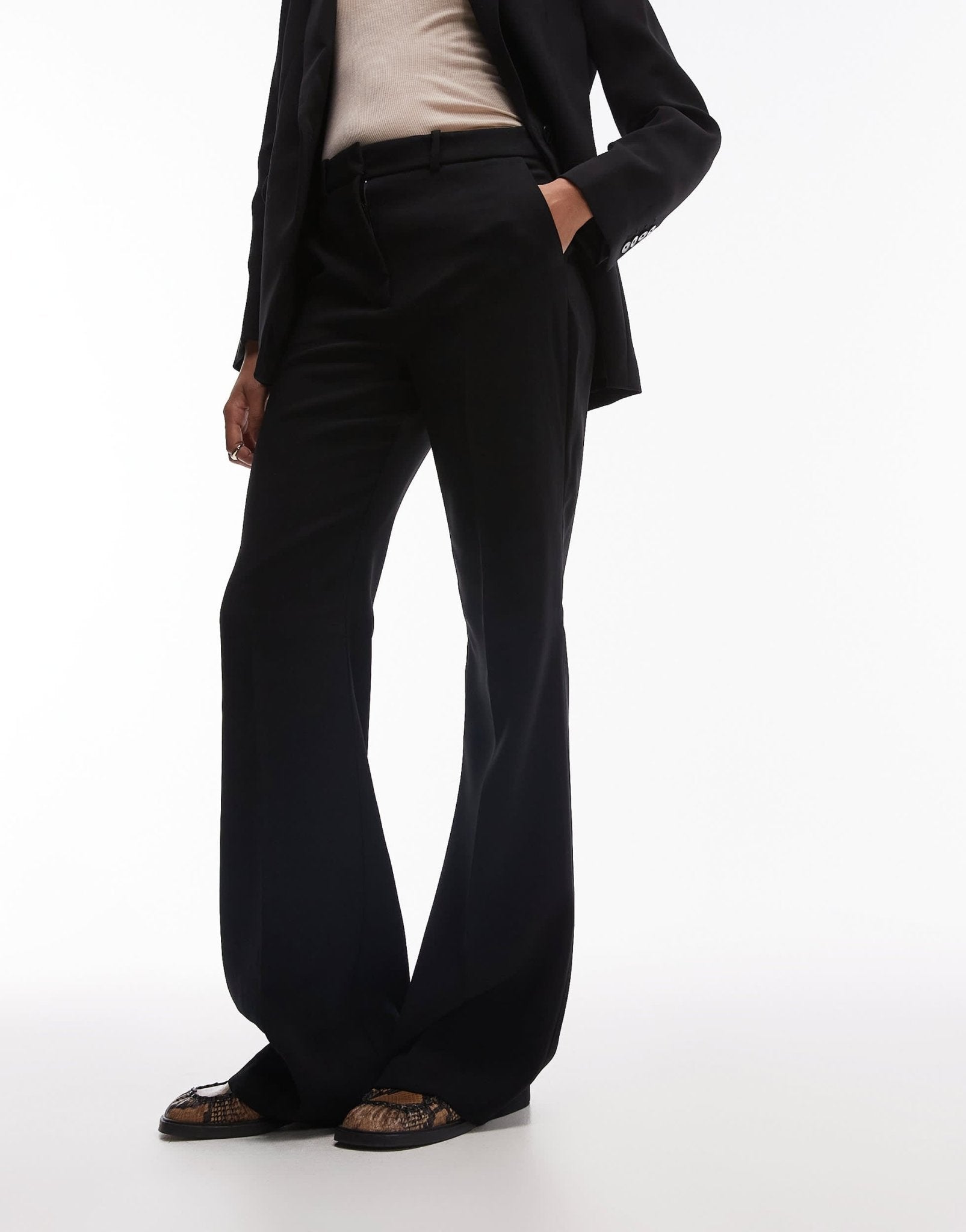 Mango tailored trouser co - ord in black - ASOS Sample Sale