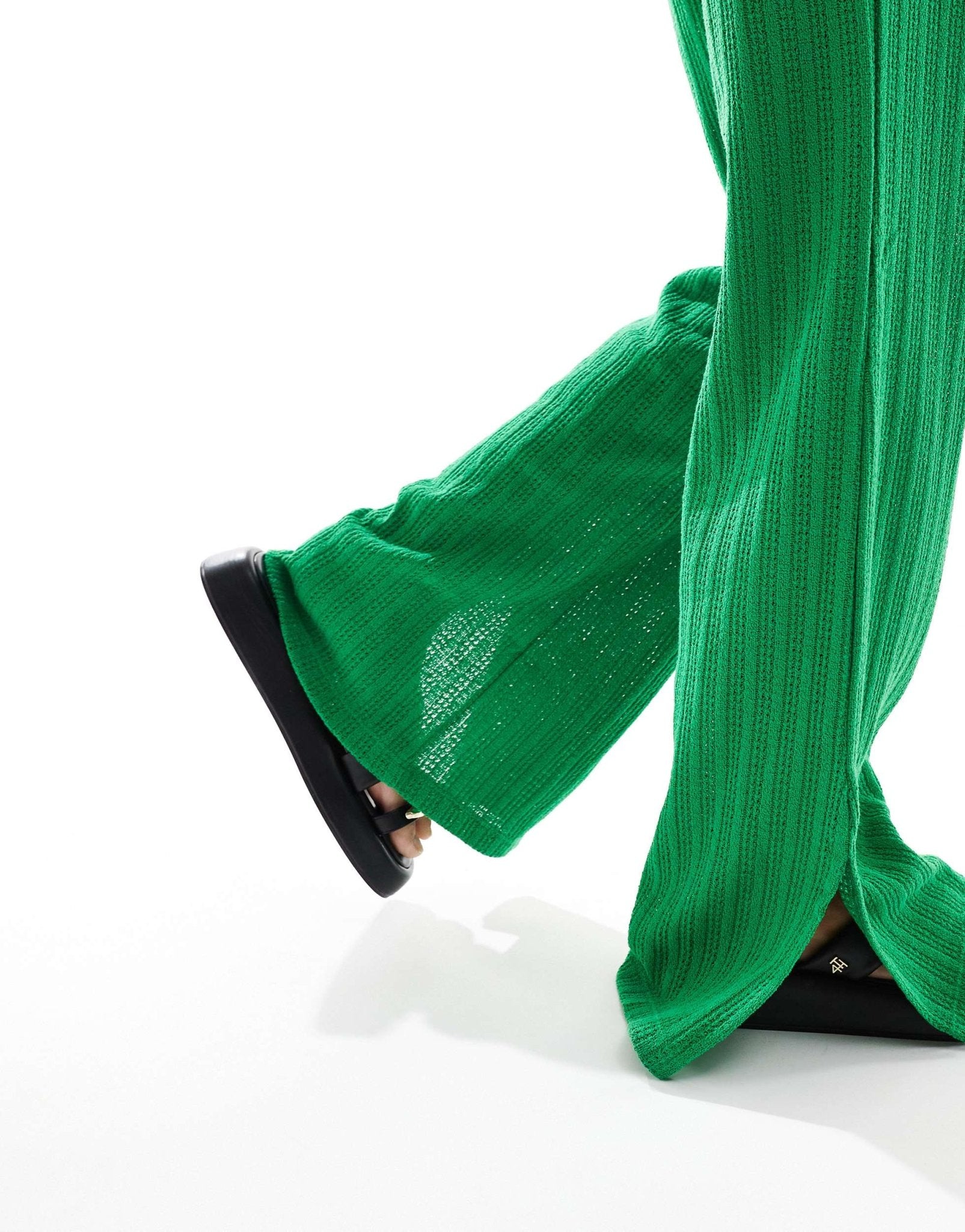 Mango texture co - ord trousers in green - ASOS Sample Sale