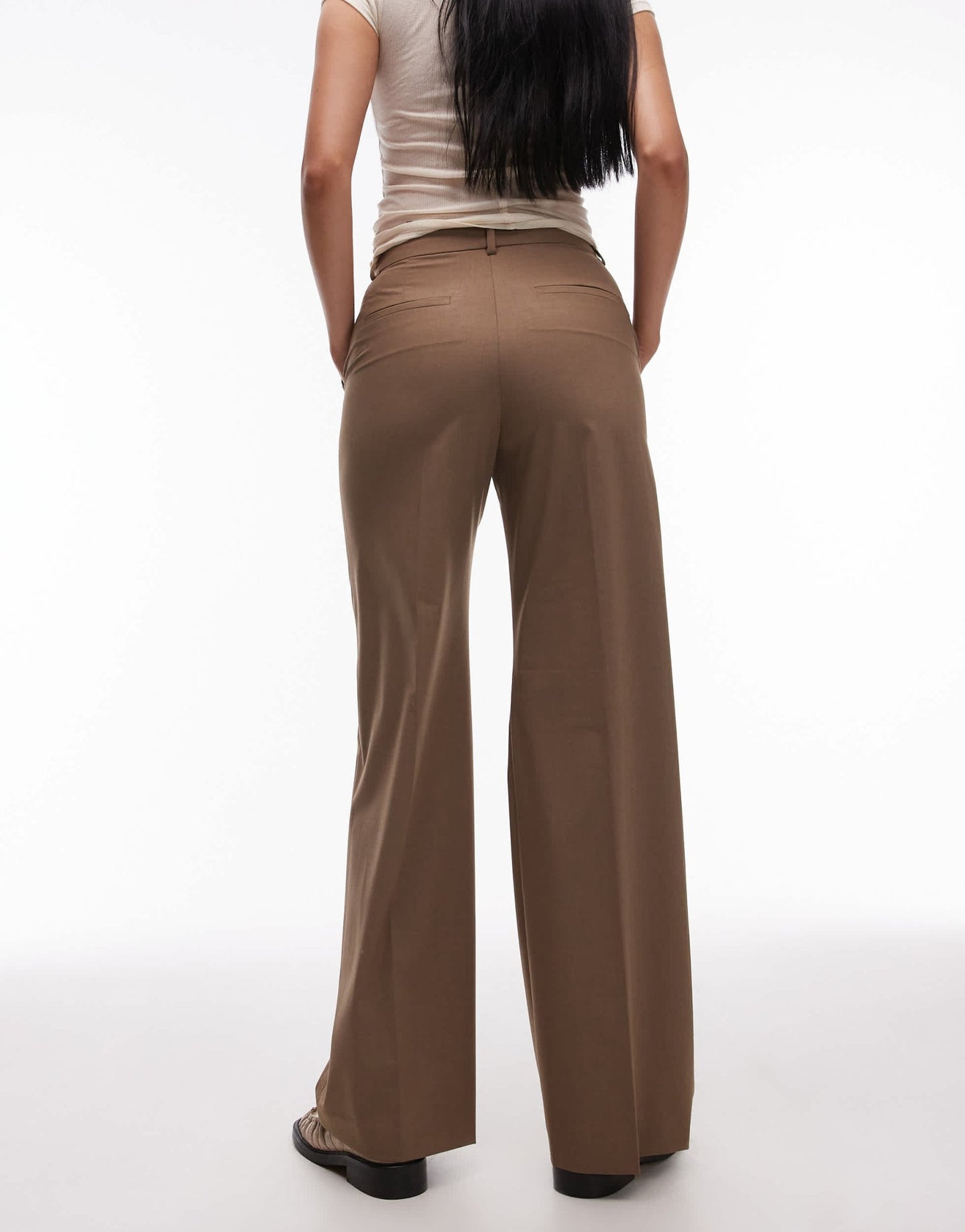 Mango wide leg trouser co - ord in brown - ASOS Sample Sale