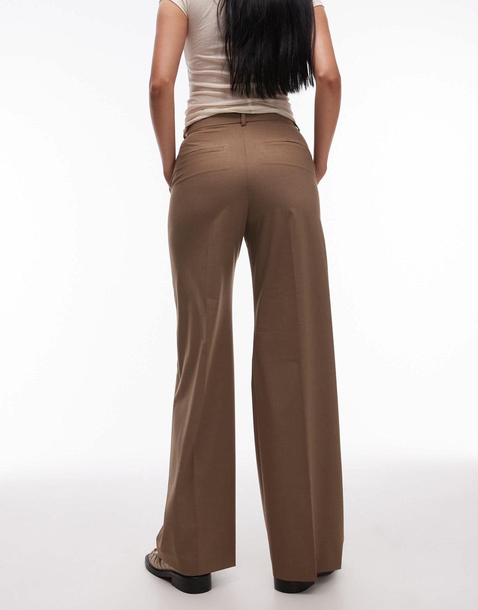 Mango wide leg trouser co - ord in brown - ASOS Sample Sale
