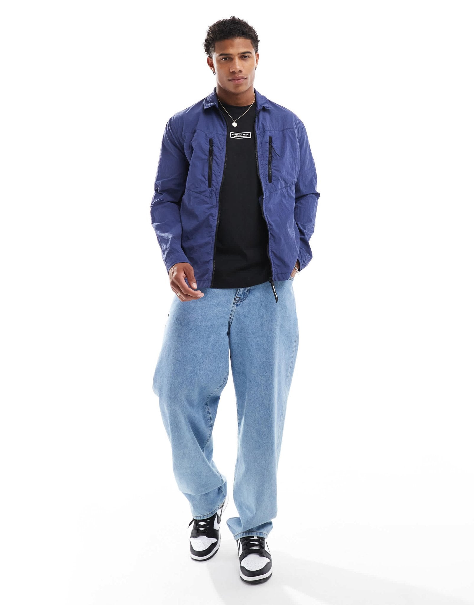 Marshall Artist nova overshirt in blue - ASOS Sample Sale