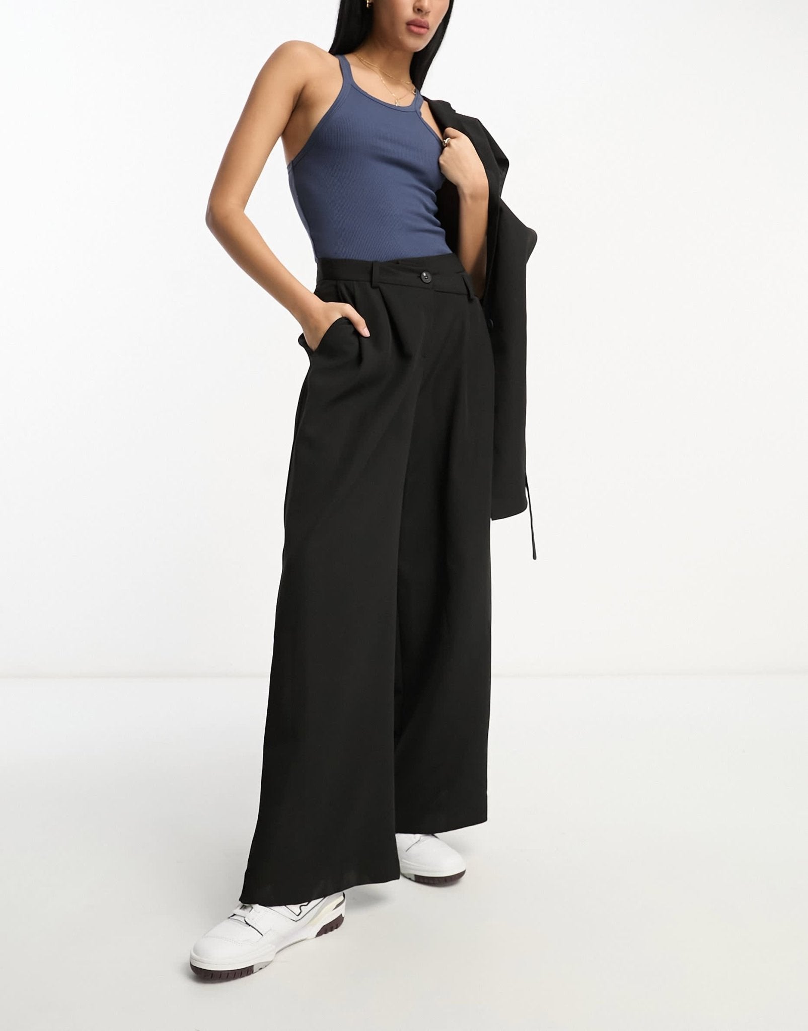 Miss Selfridge co - ord asymmetric waist wide leg trouser - ASOS Sample Sale