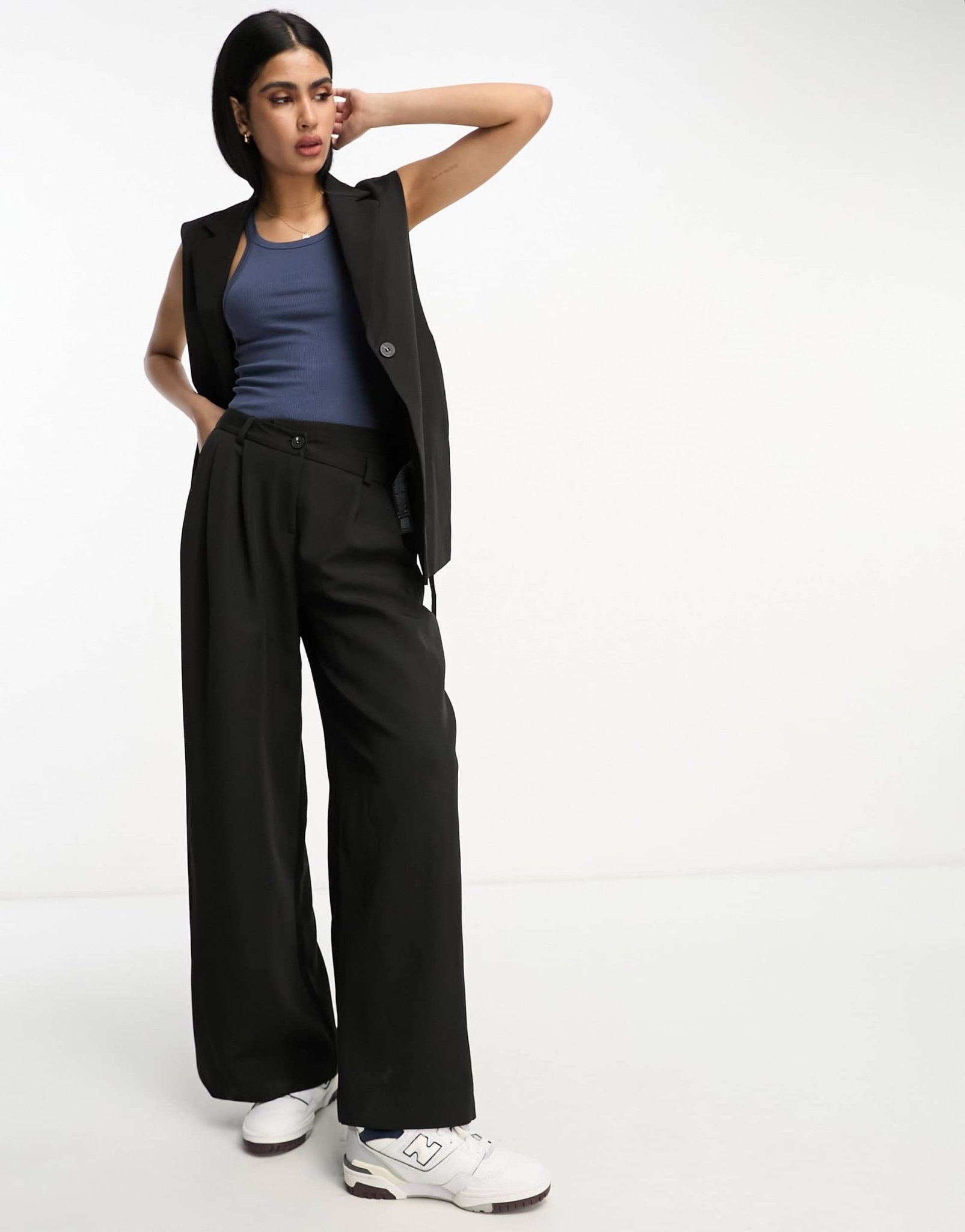 Miss Selfridge co - ord asymmetric waist wide leg trouser - ASOS Sample Sale