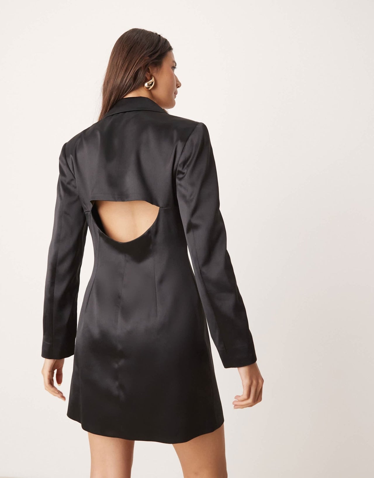 Miss Selfridge co - ord tailored satin blazer in black - ASOS Sample Sale