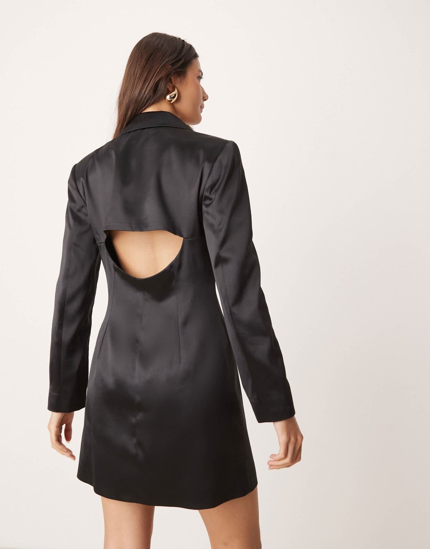 Miss Selfridge co - ord tailored satin blazer in black - ASOS Sample Sale