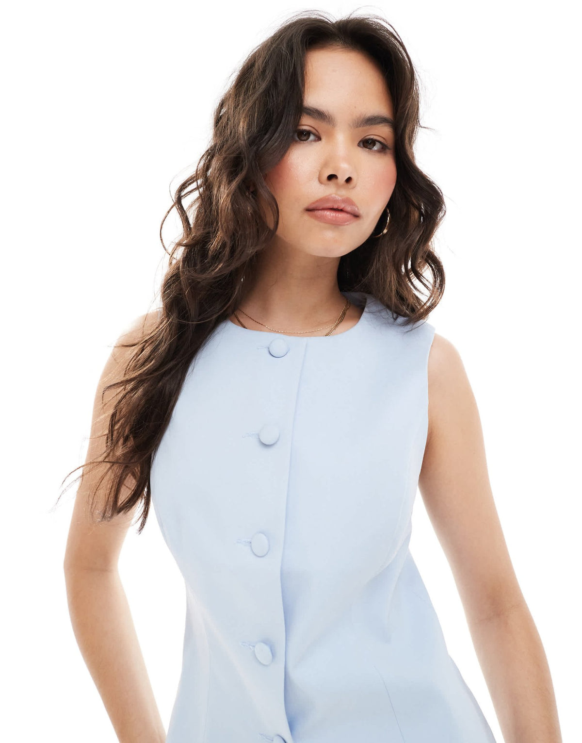 Miss Selfridge co-ord tailored waiscoat in blue - ASOS Sample Sale