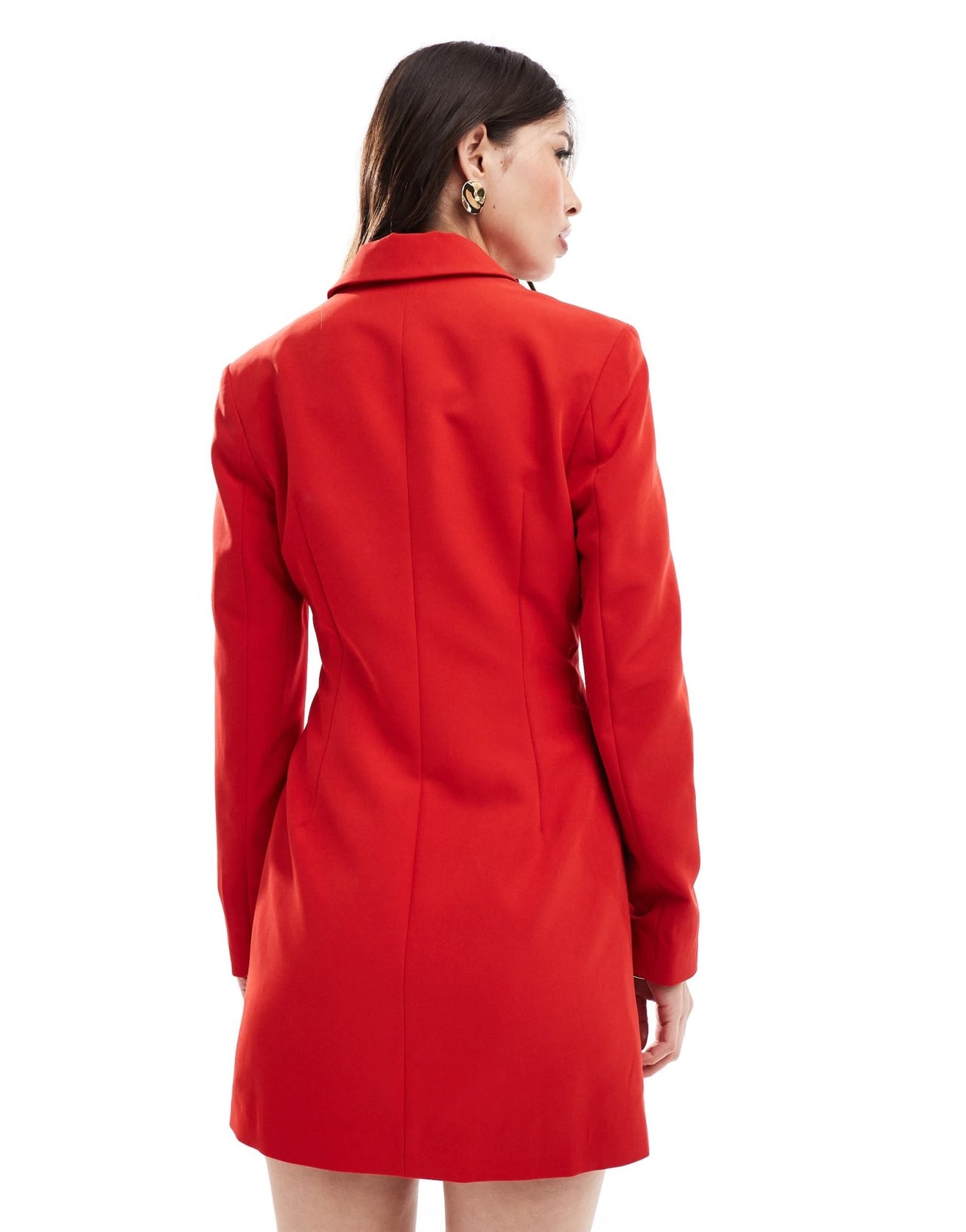 Miss Selfridge fitted waist blazer dress in red - ASOS Sample Sale