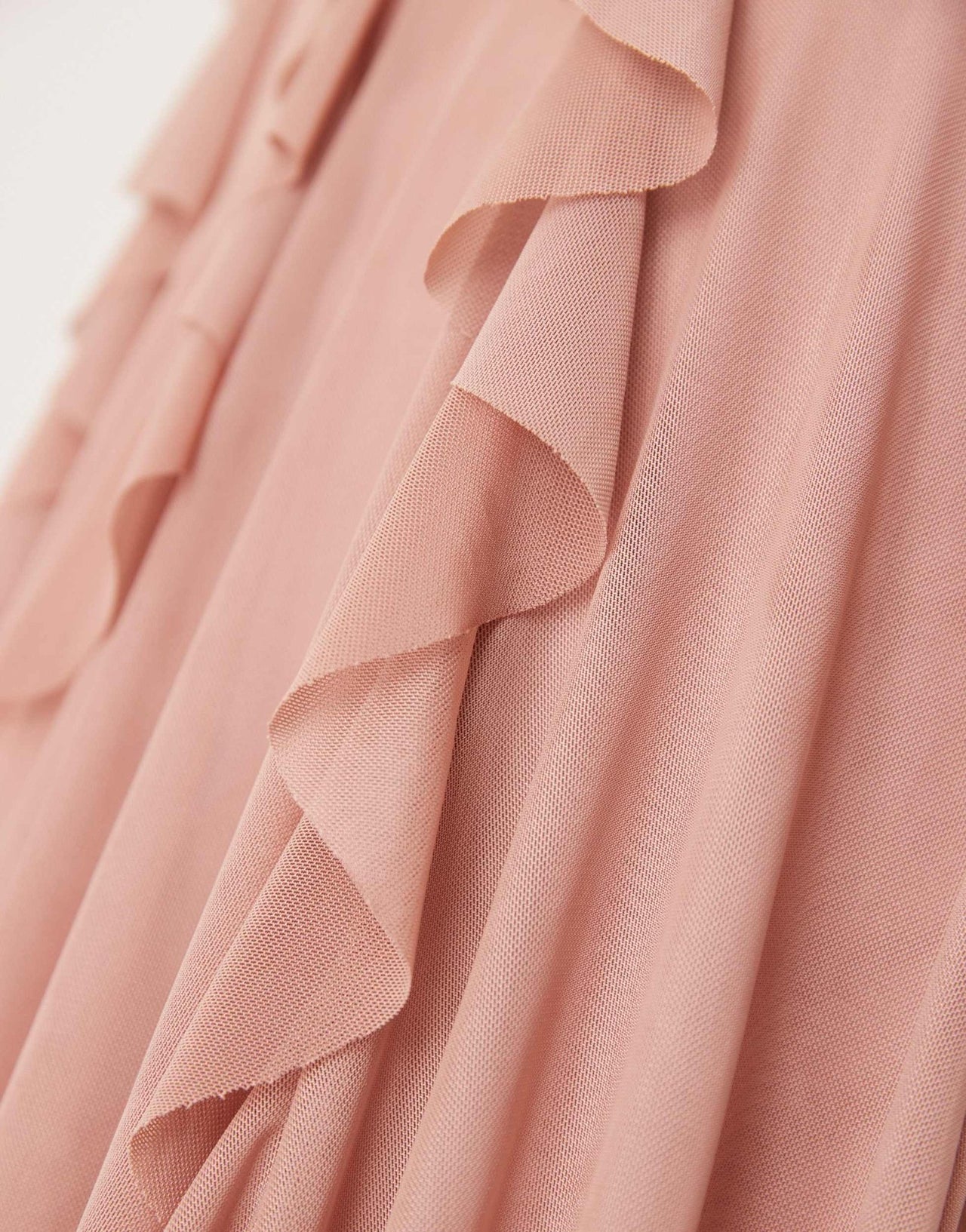 Miss Selfridge hanky hem skirt in blush - ASOS Sample Sale