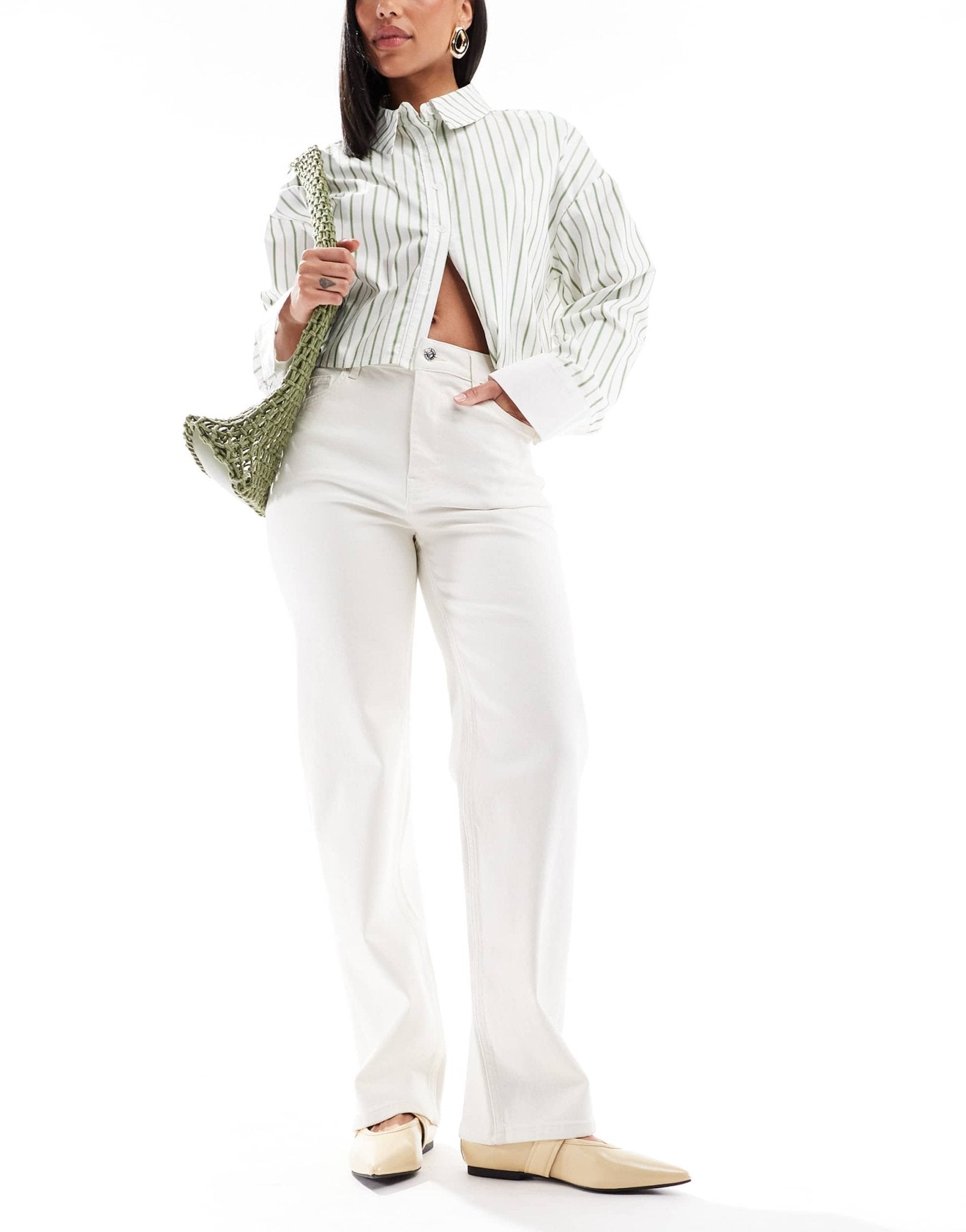 Miss Selfridge heart pocket straight leg jean - ASOS Sample Sale