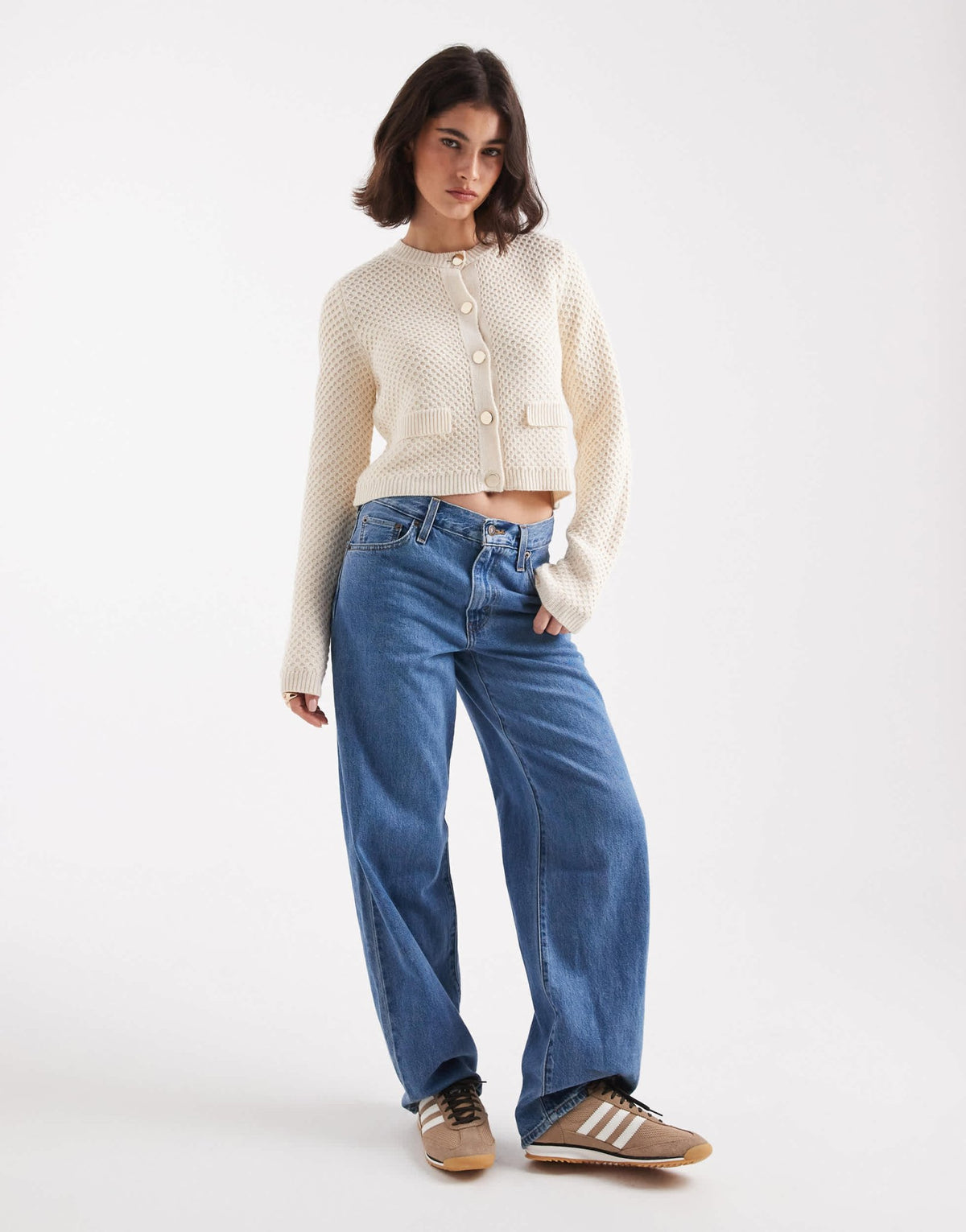 Miss Selfridge knit cardigan in buttermilk - ASOS Sample Sale