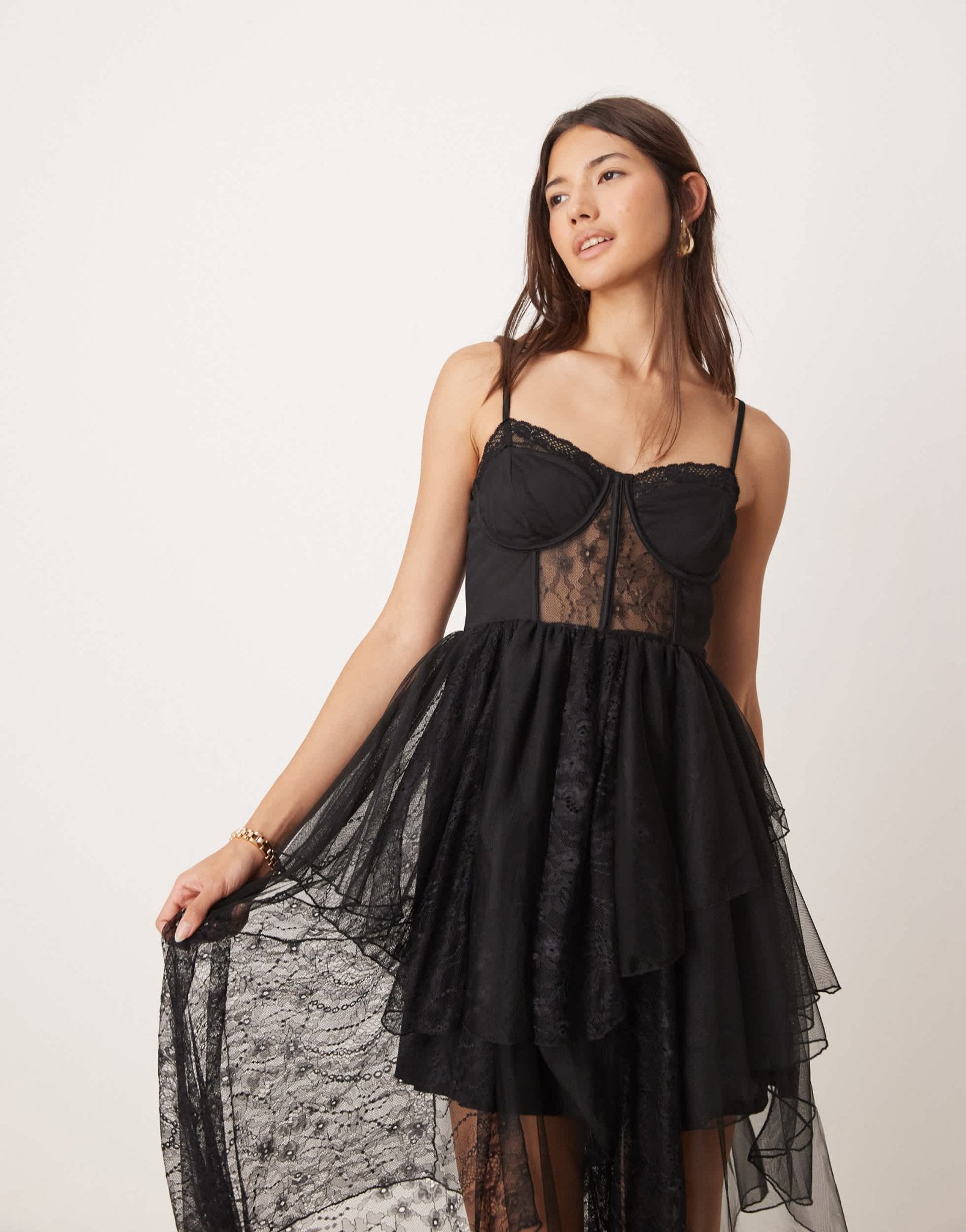 Miss Selfridge lace bow detail dress - ASOS Sample Sale