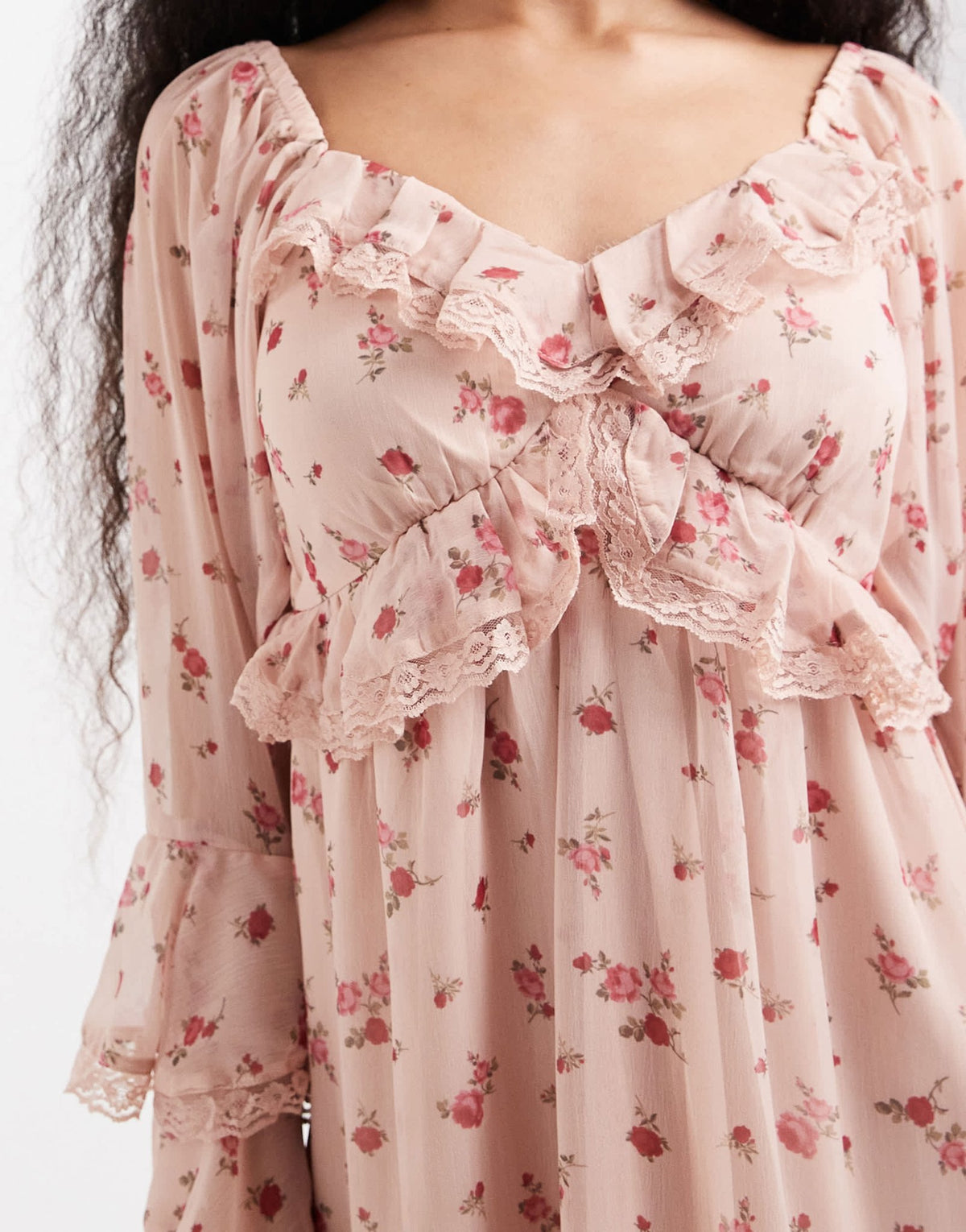 Miss Selfridge Petite ruffle chiffon mini dress - ASOS Sample Sale