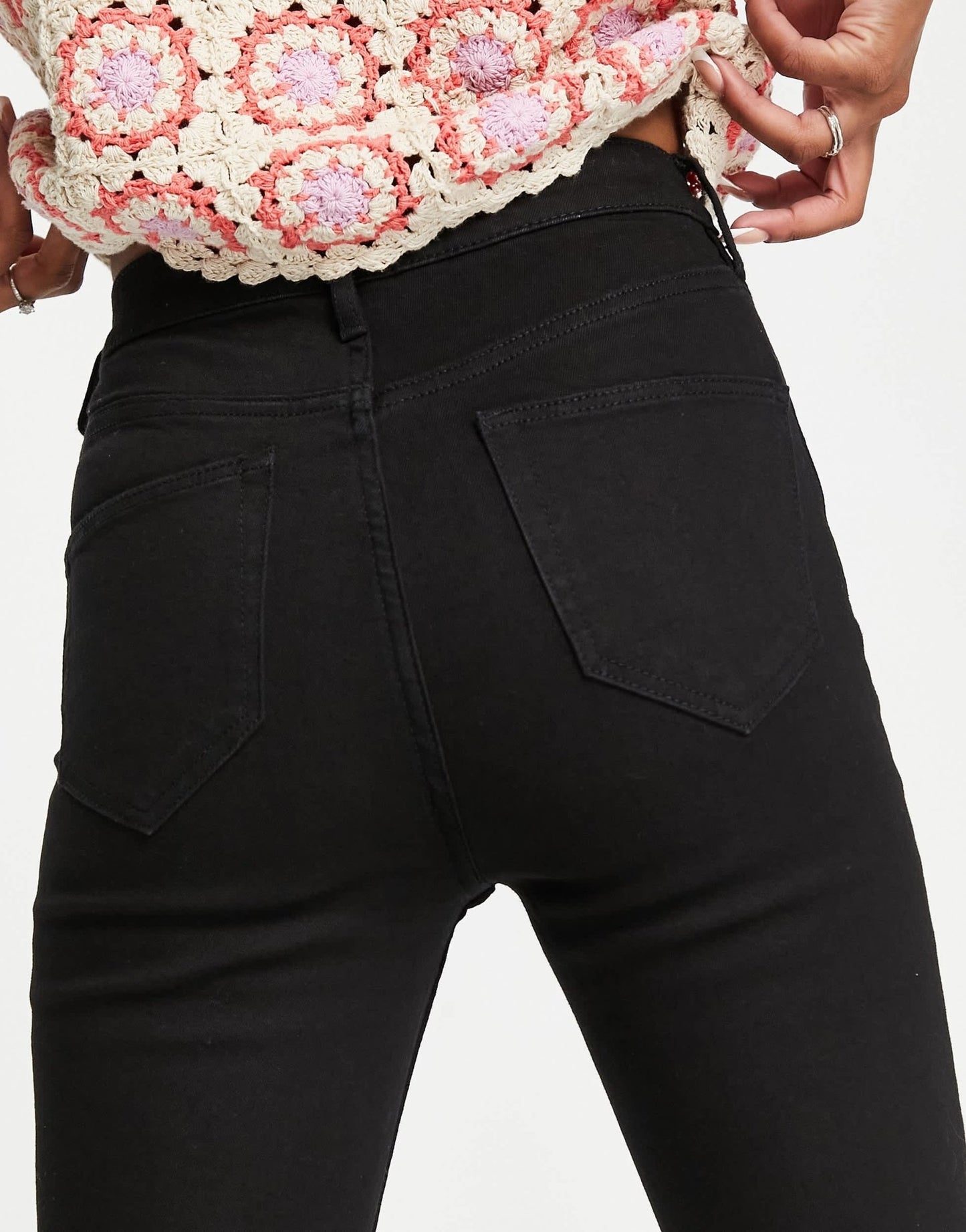 Miss Selfridge Petite skinny jean in black - ASOS Sample Sale