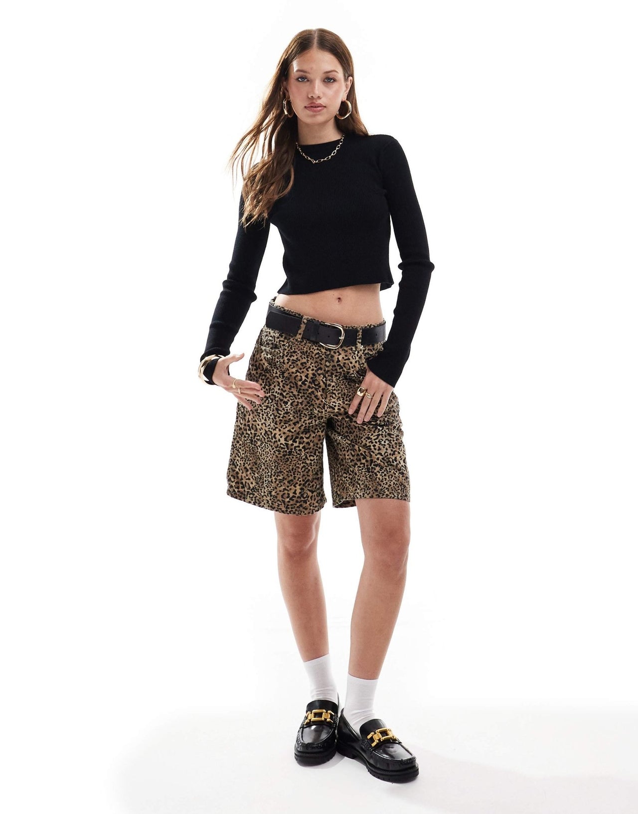 Miss Selfridge rib knit open back long sleeve top in black - ASOS Sample Sale